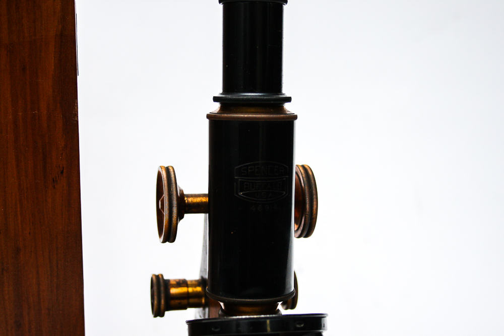 1917 U.S. Army Medical Department Microscope with Wooden Case