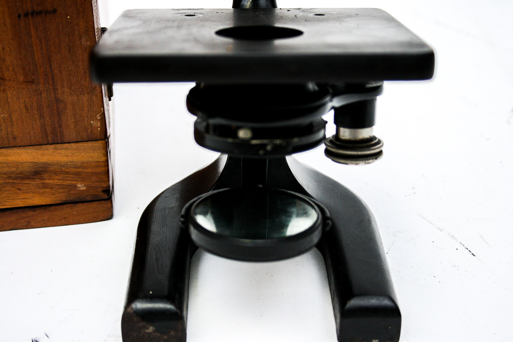 1917 U.S. Army Medical Department Microscope with Wooden Case