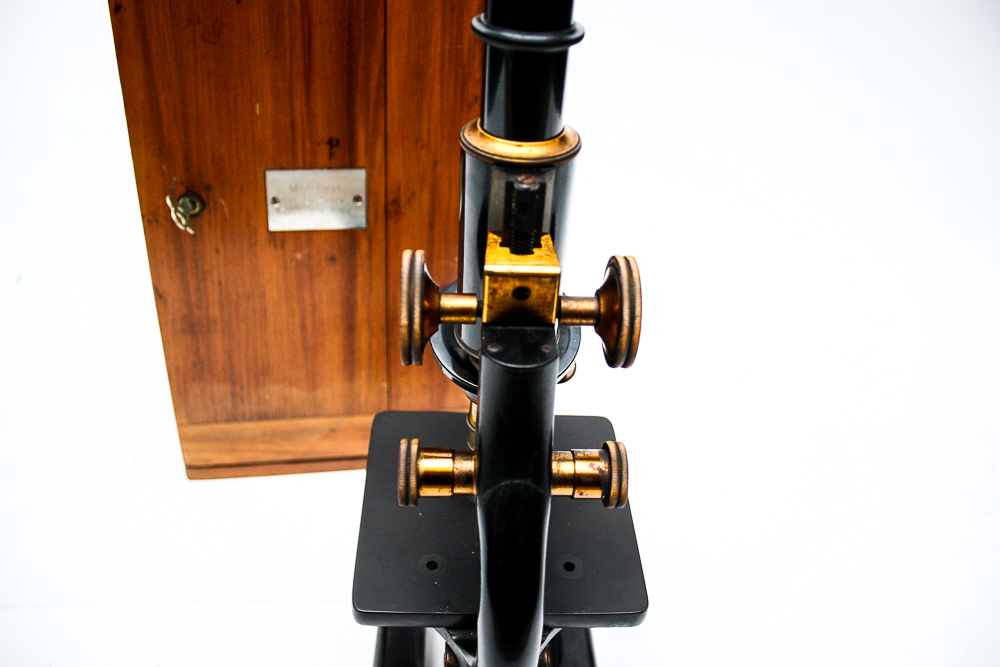 1917 U.S. Army Medical Department Microscope with Wooden Case