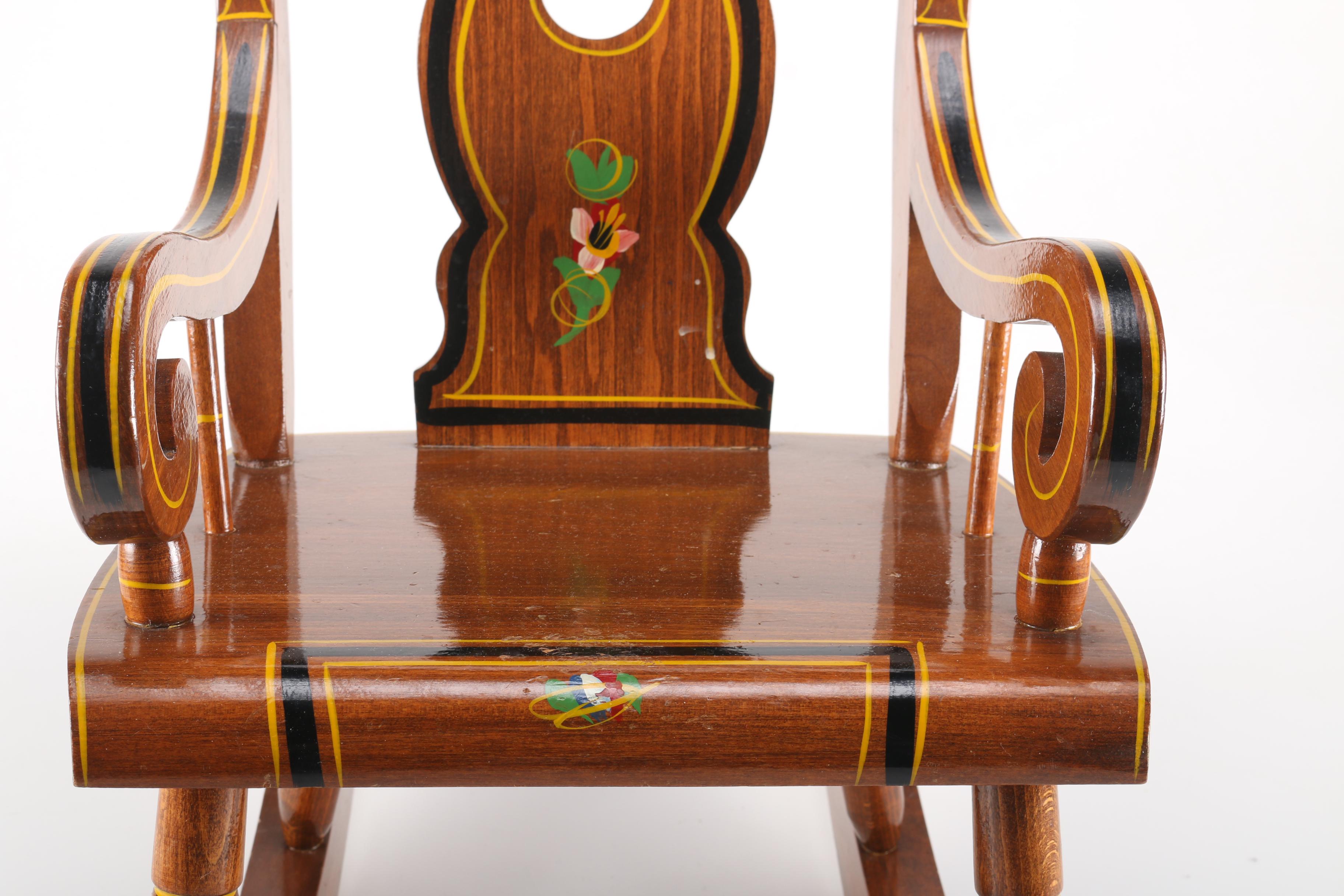 Vintage Miniature Rocking Chair