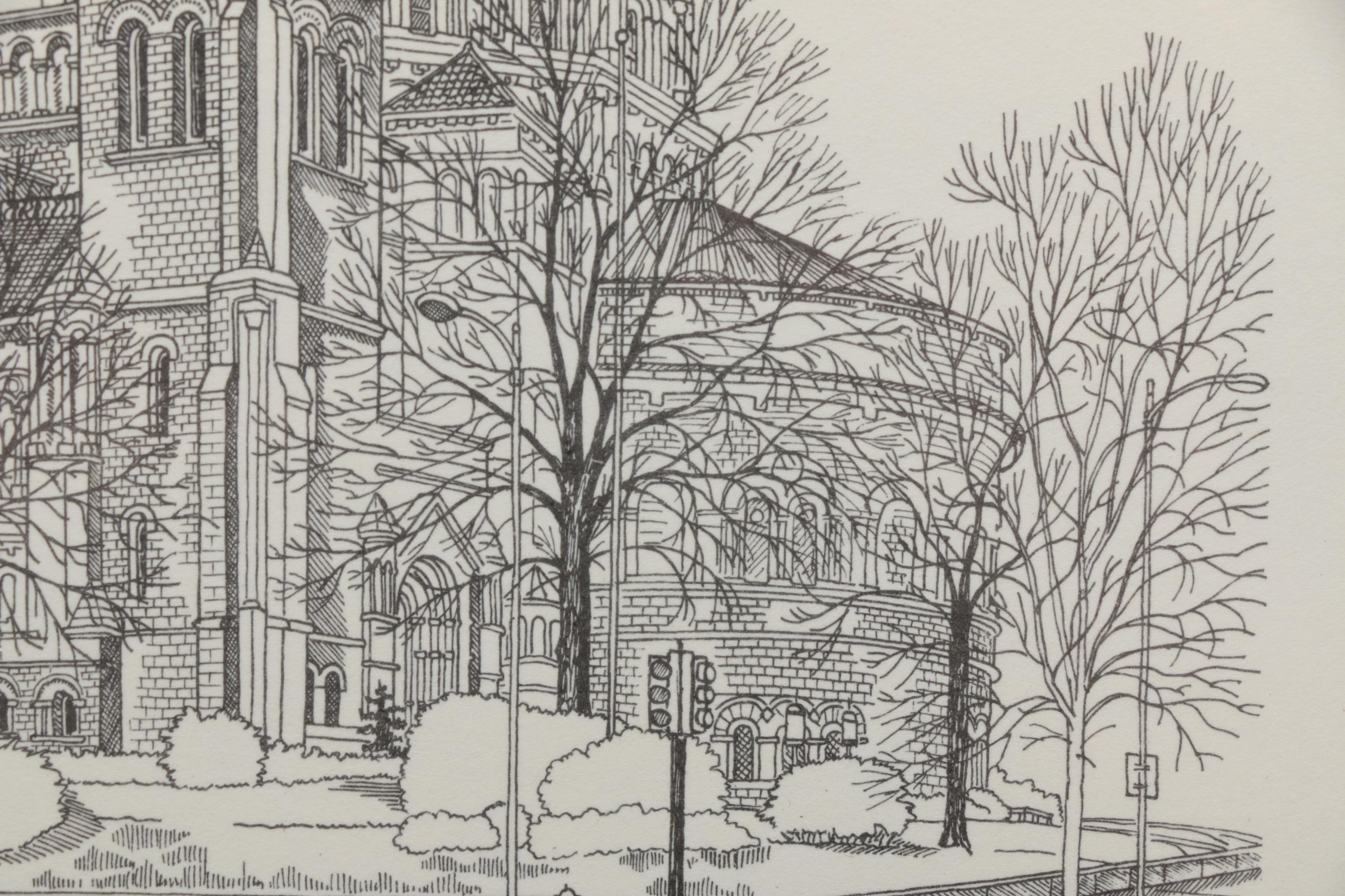 Richard Long Lithographs of St. Louis Architectural Landmarks