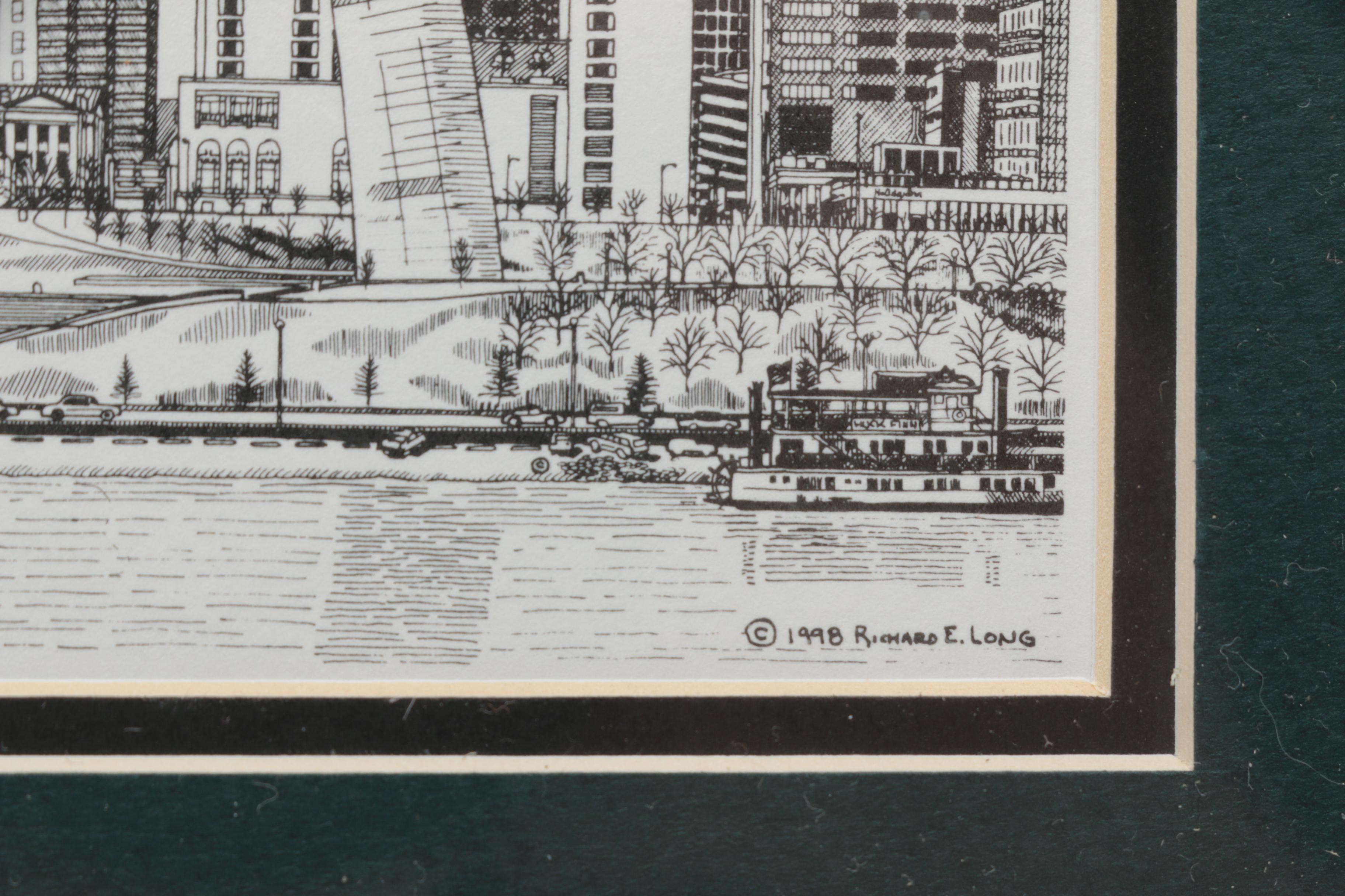 Richard Long Lithographs of St. Louis Architectural Landmarks