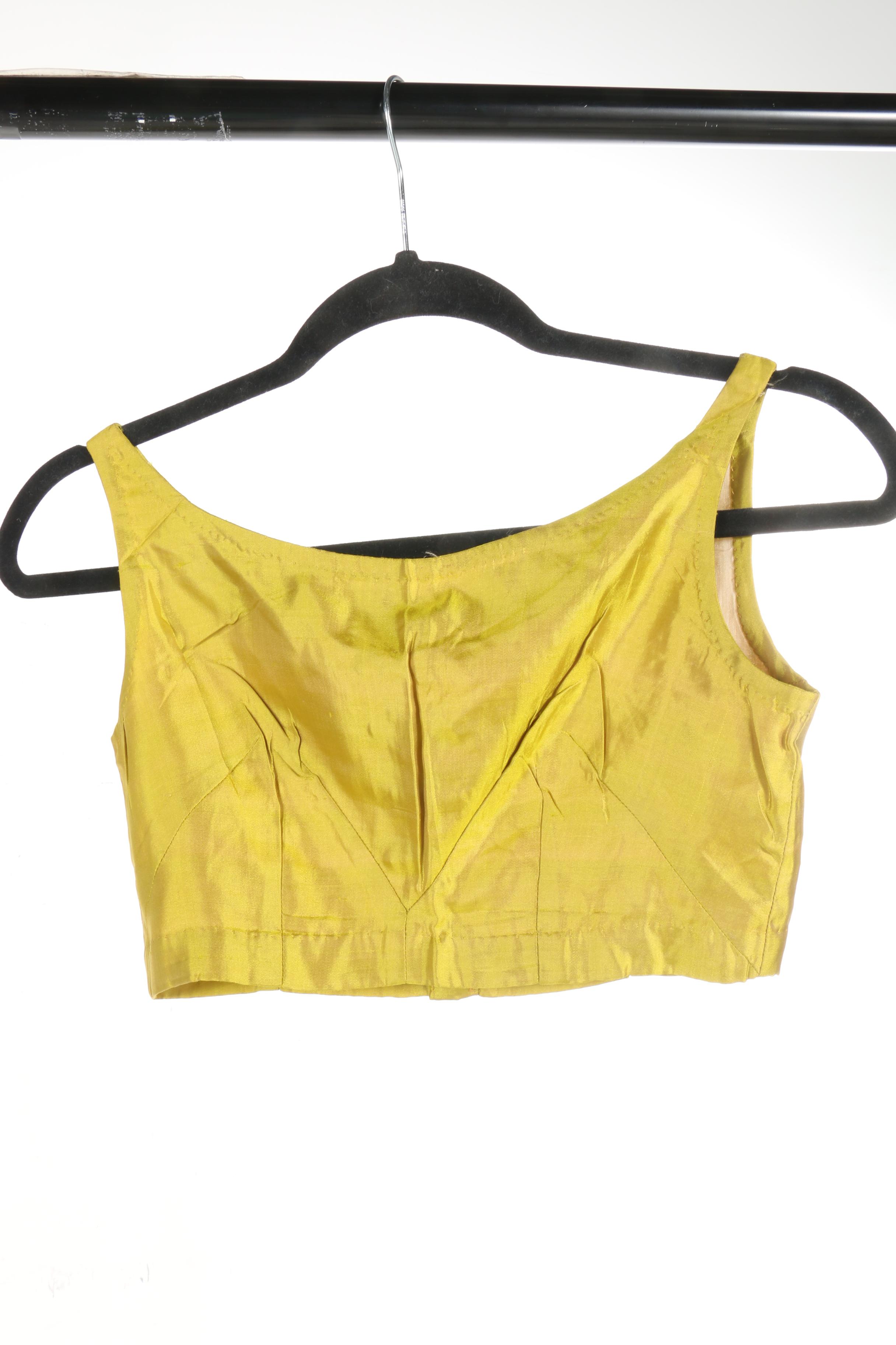 Assortment of Women's Chartreuse and Purple Saris