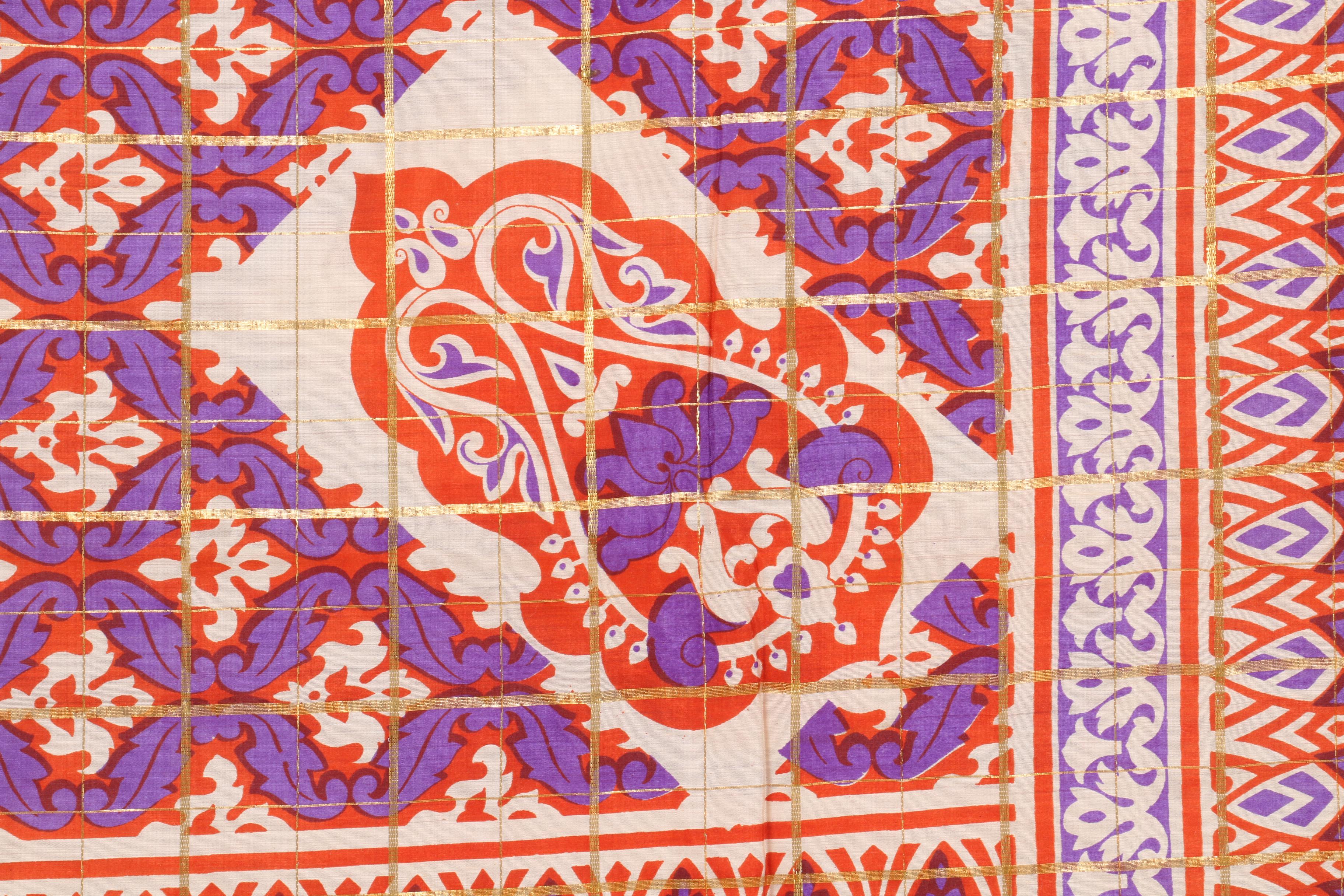 Assortment of Women's Chartreuse and Purple Saris