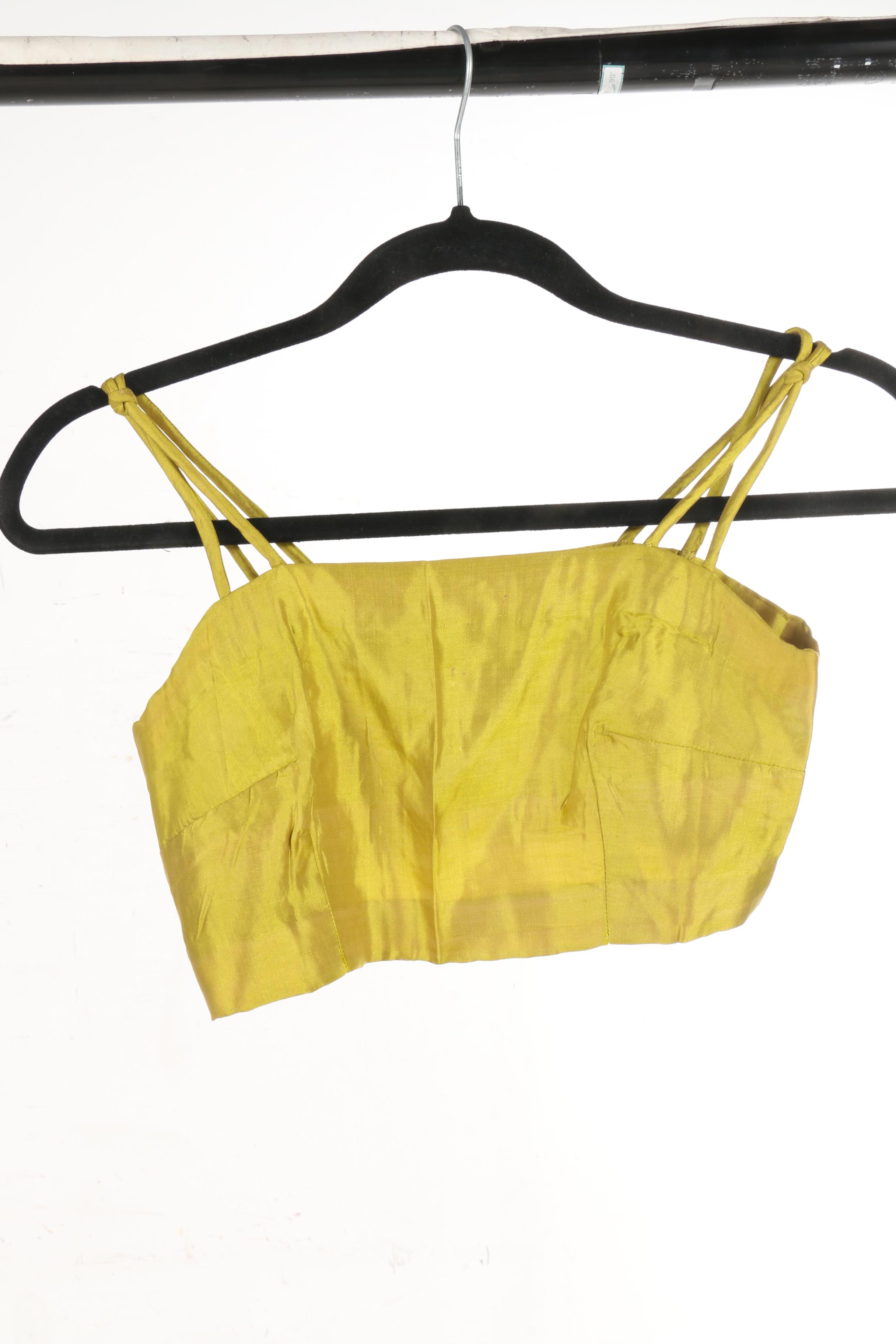 Assortment of Women's Chartreuse and Purple Saris