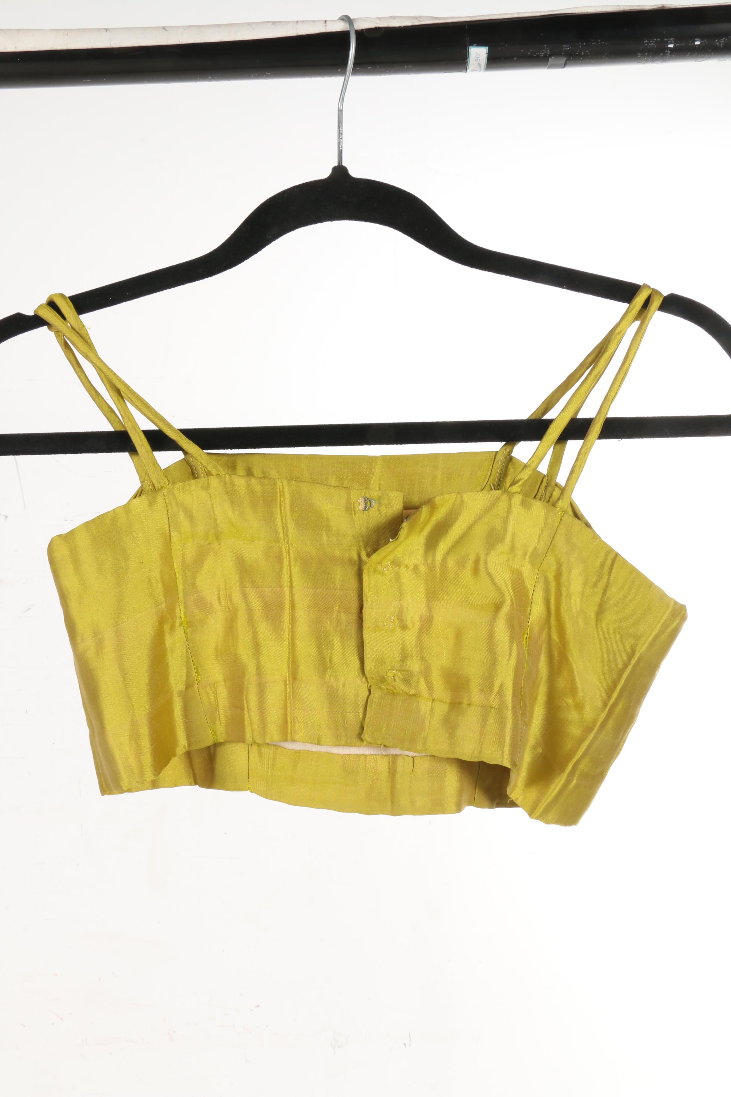 Assortment of Women's Chartreuse and Purple Saris