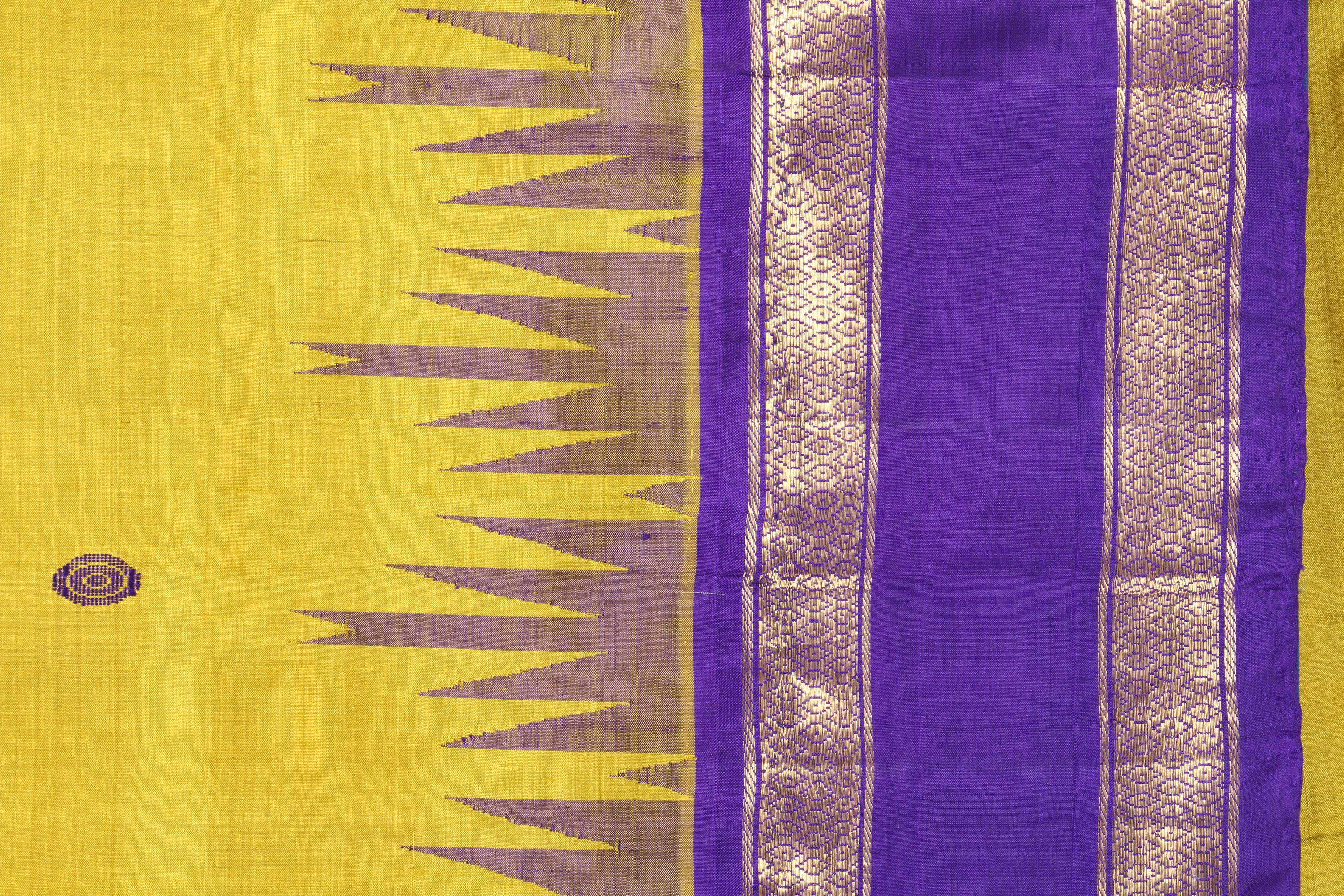 Assortment of Women's Chartreuse and Purple Saris