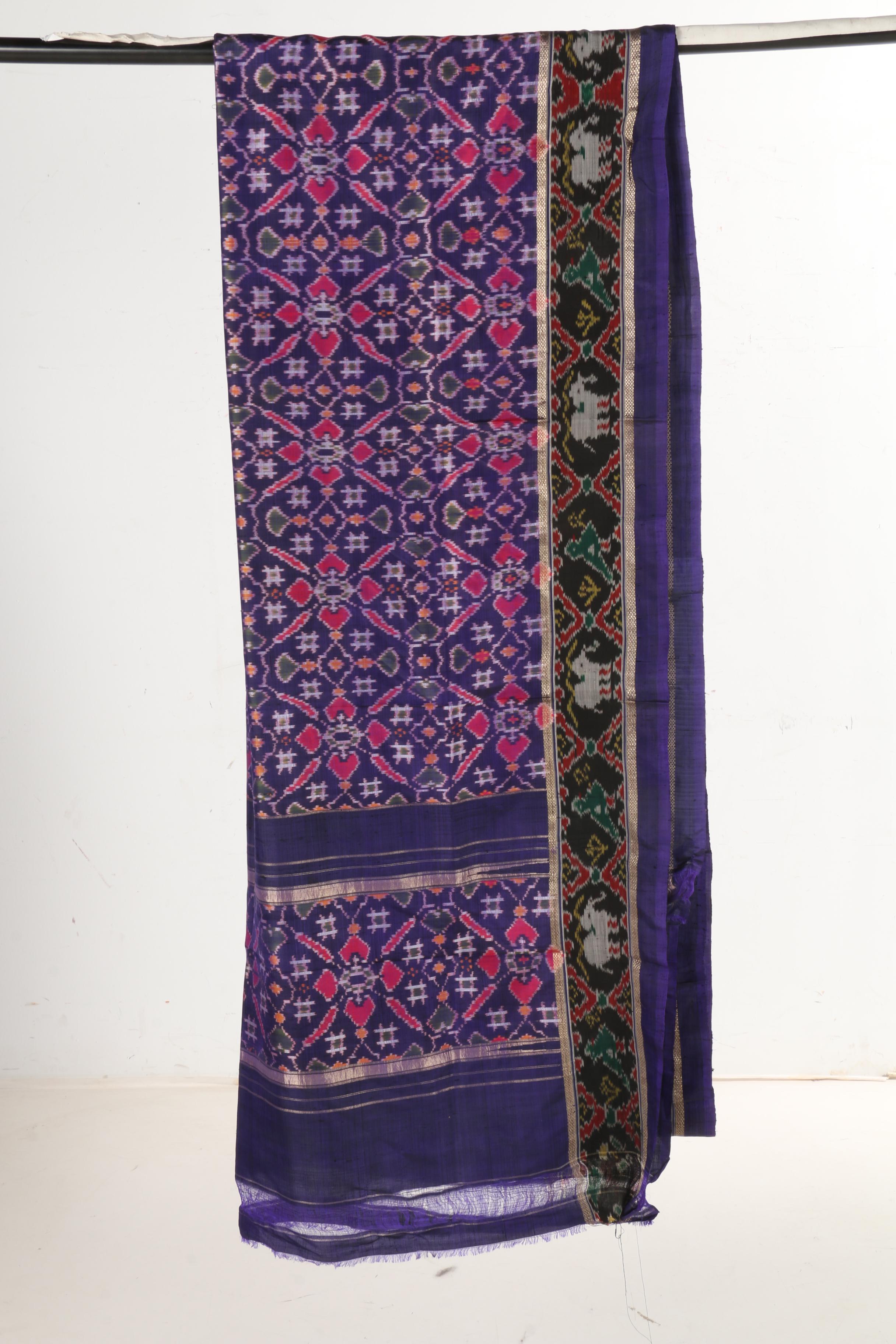 Assortment of Women's Chartreuse and Purple Saris