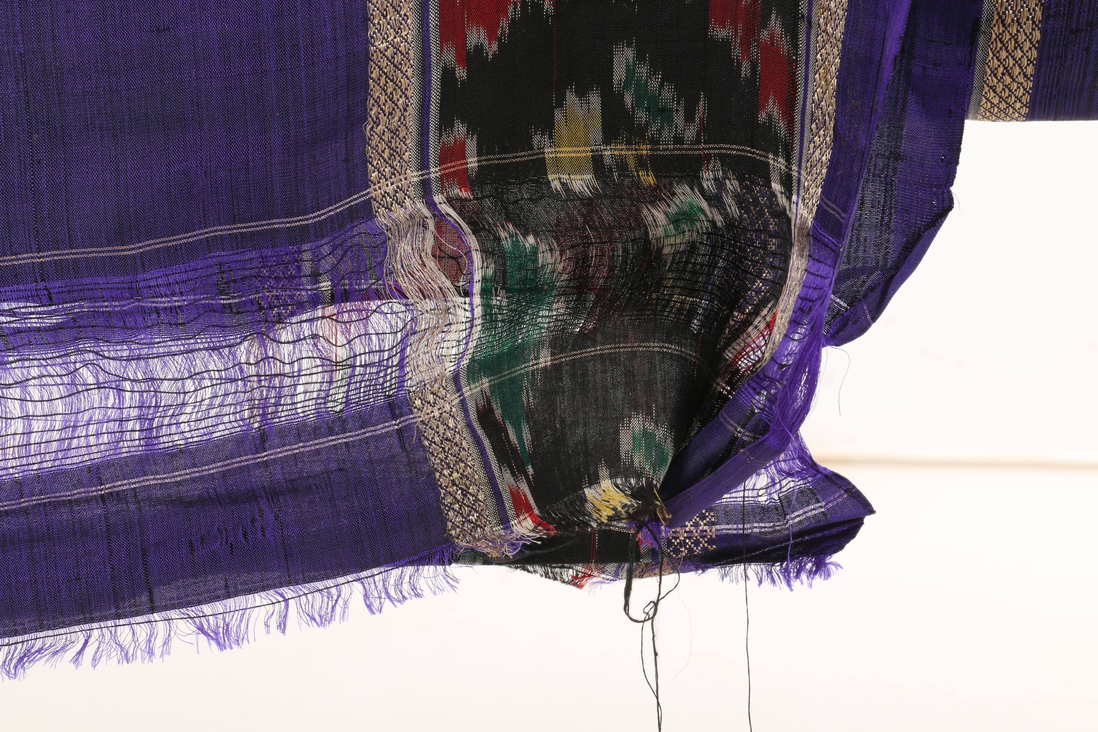 Assortment of Women's Chartreuse and Purple Saris