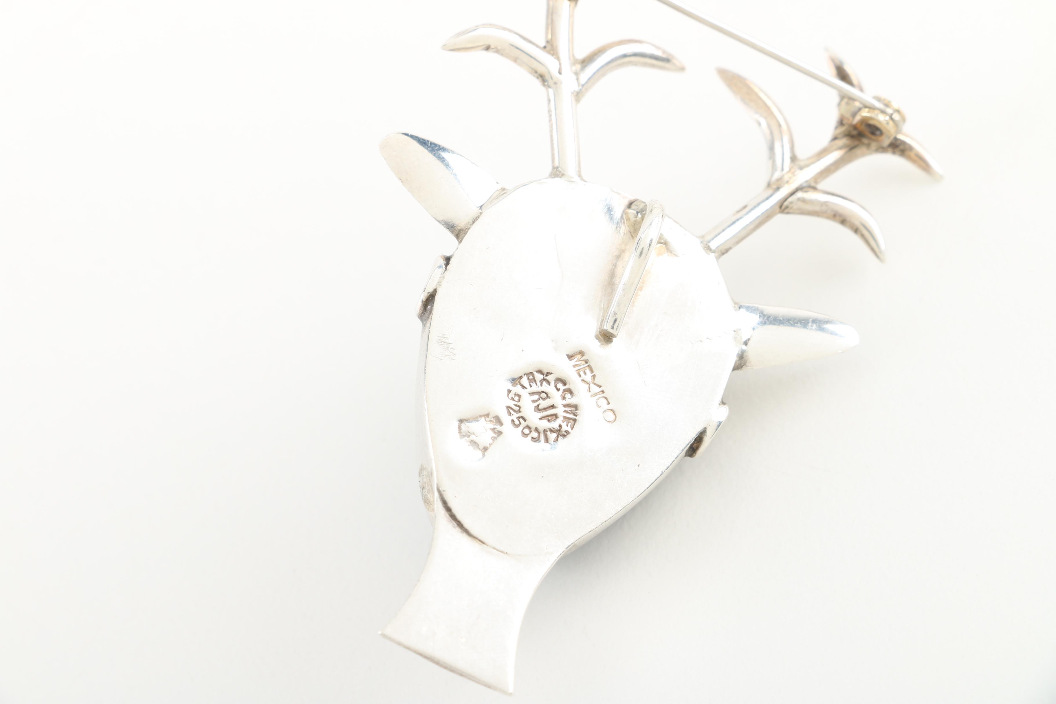 Sigi Paneda Necklace and Taxco Deer Brooch