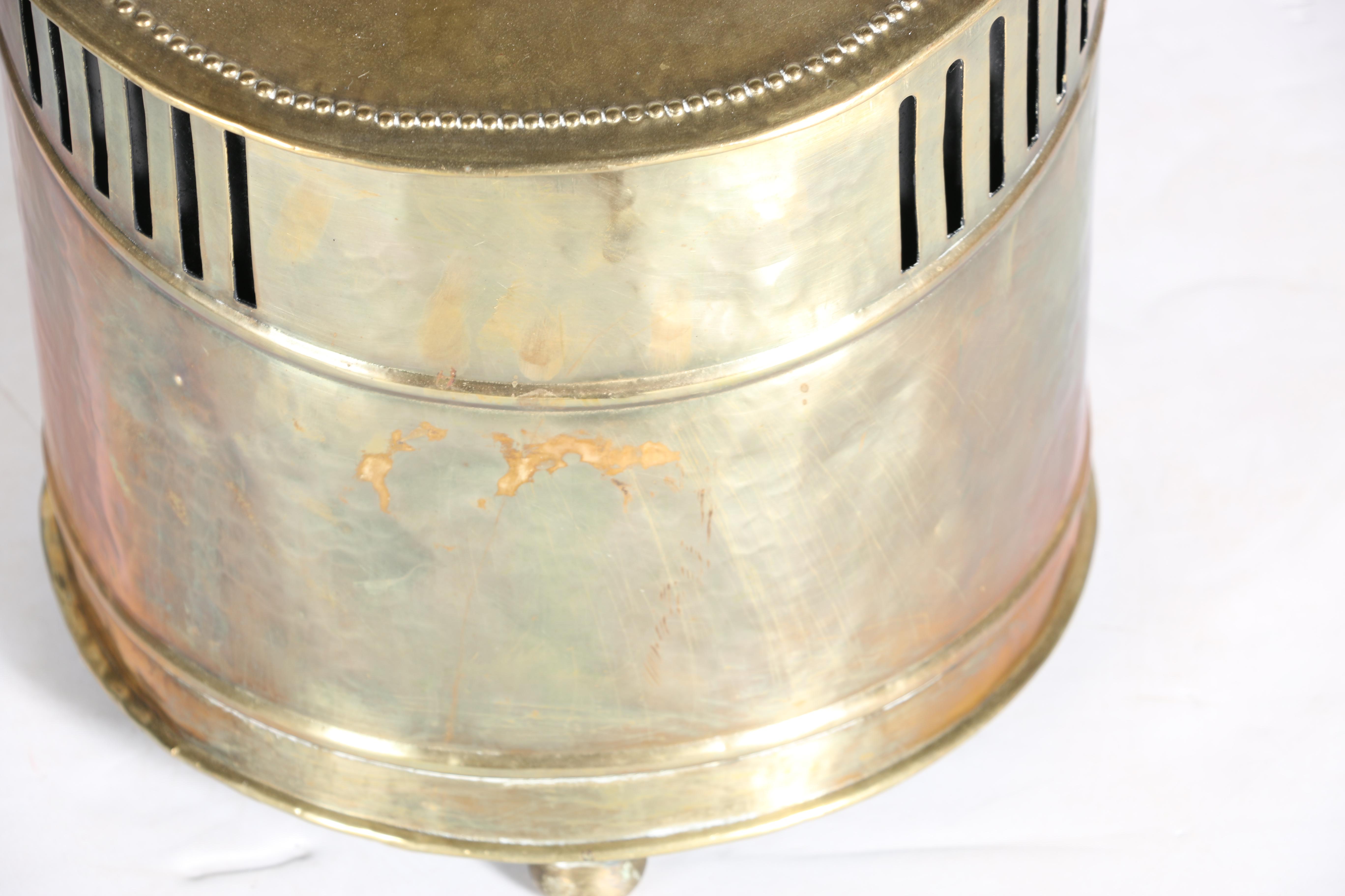 Vintage Brass Coal Scuttle