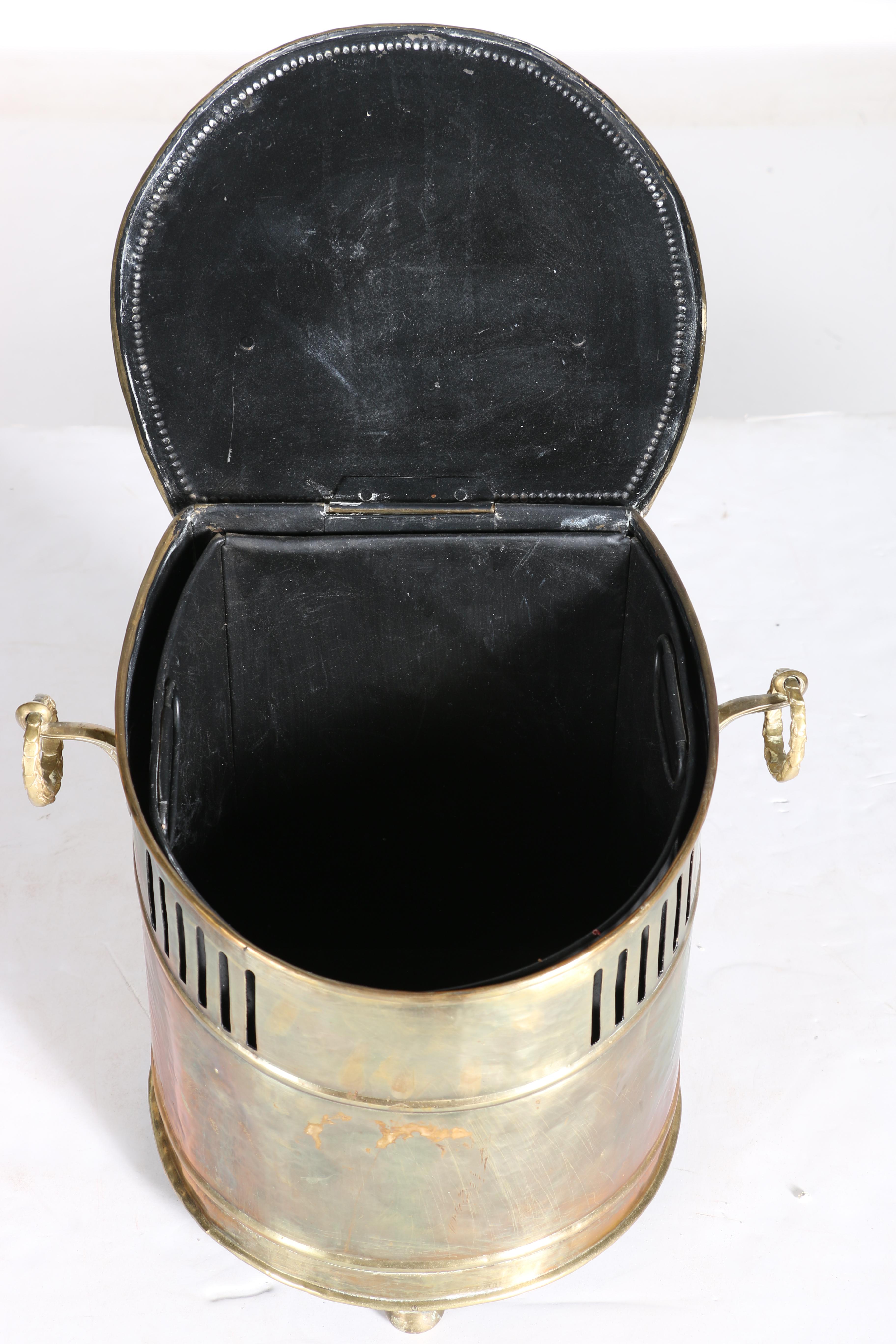 Vintage Brass Coal Scuttle