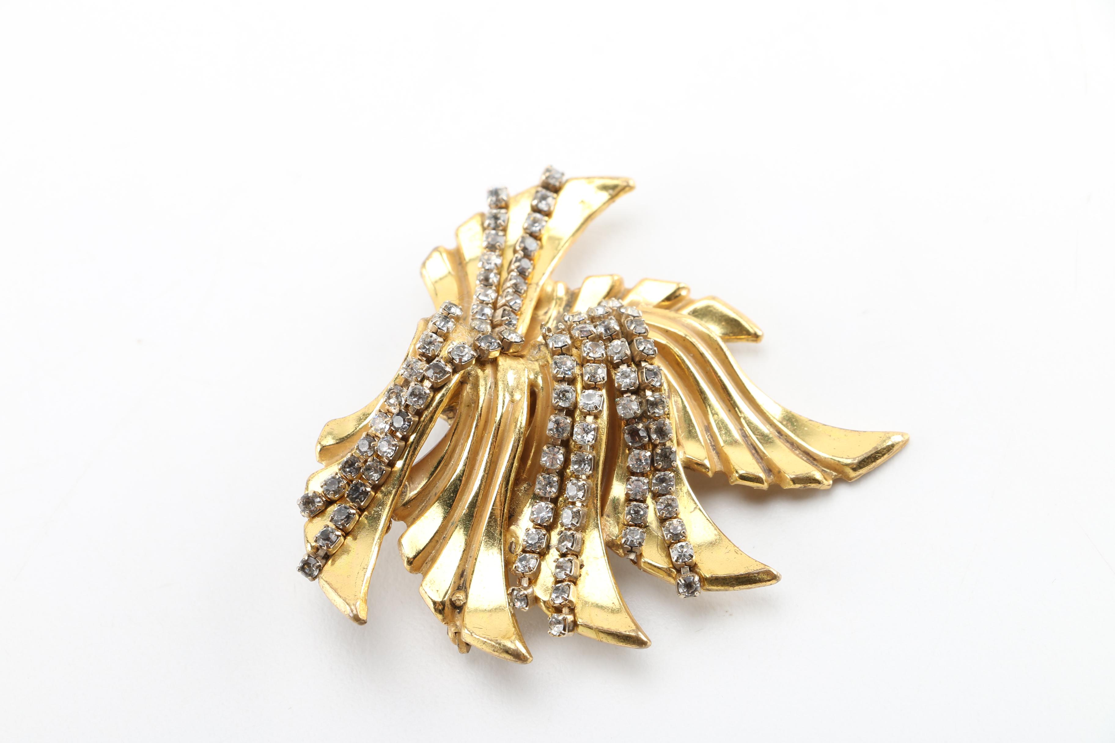 Bakelite Earrings and Brooches Including Miriam Haskell