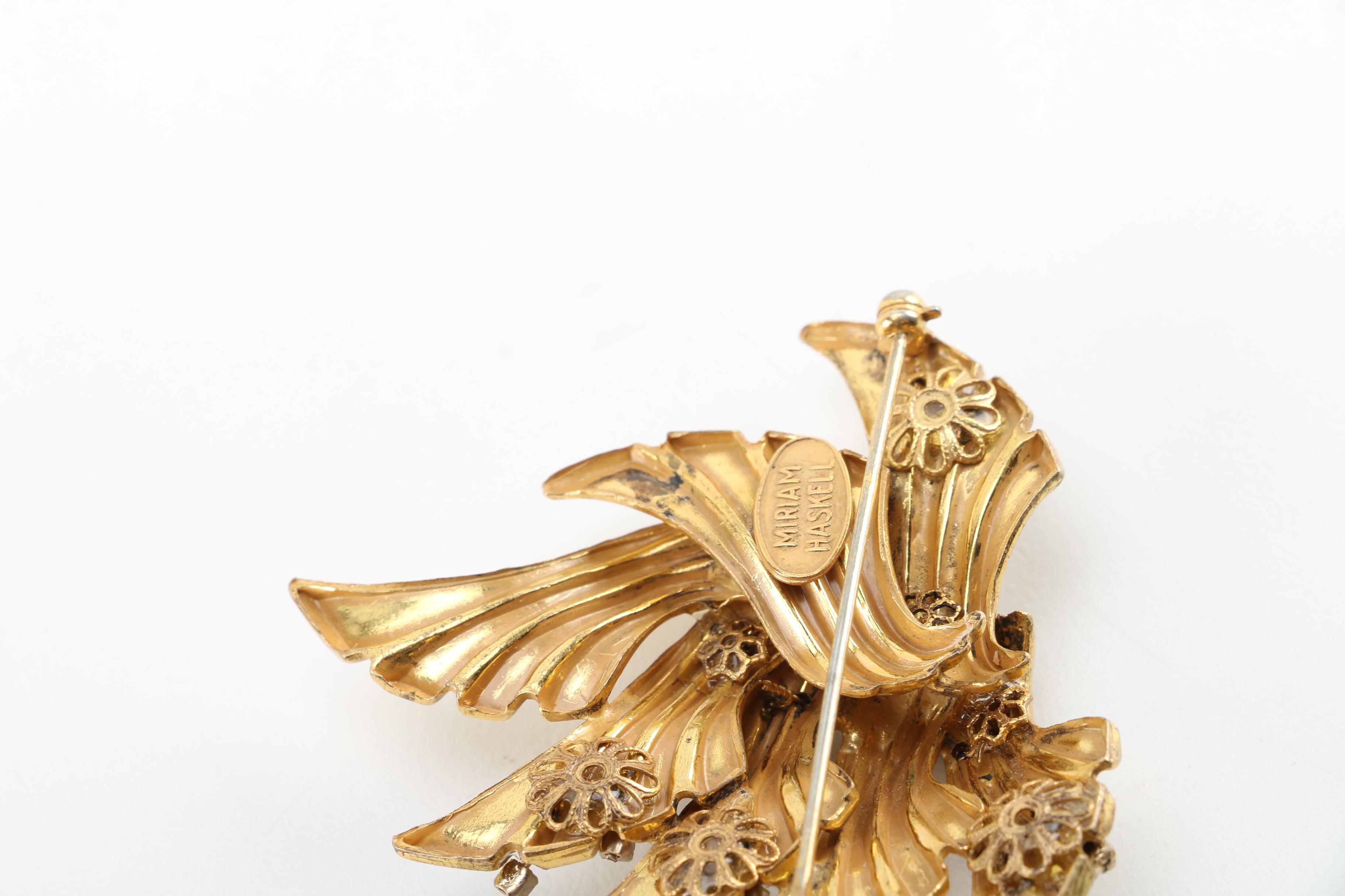 Bakelite Earrings and Brooches Including Miriam Haskell