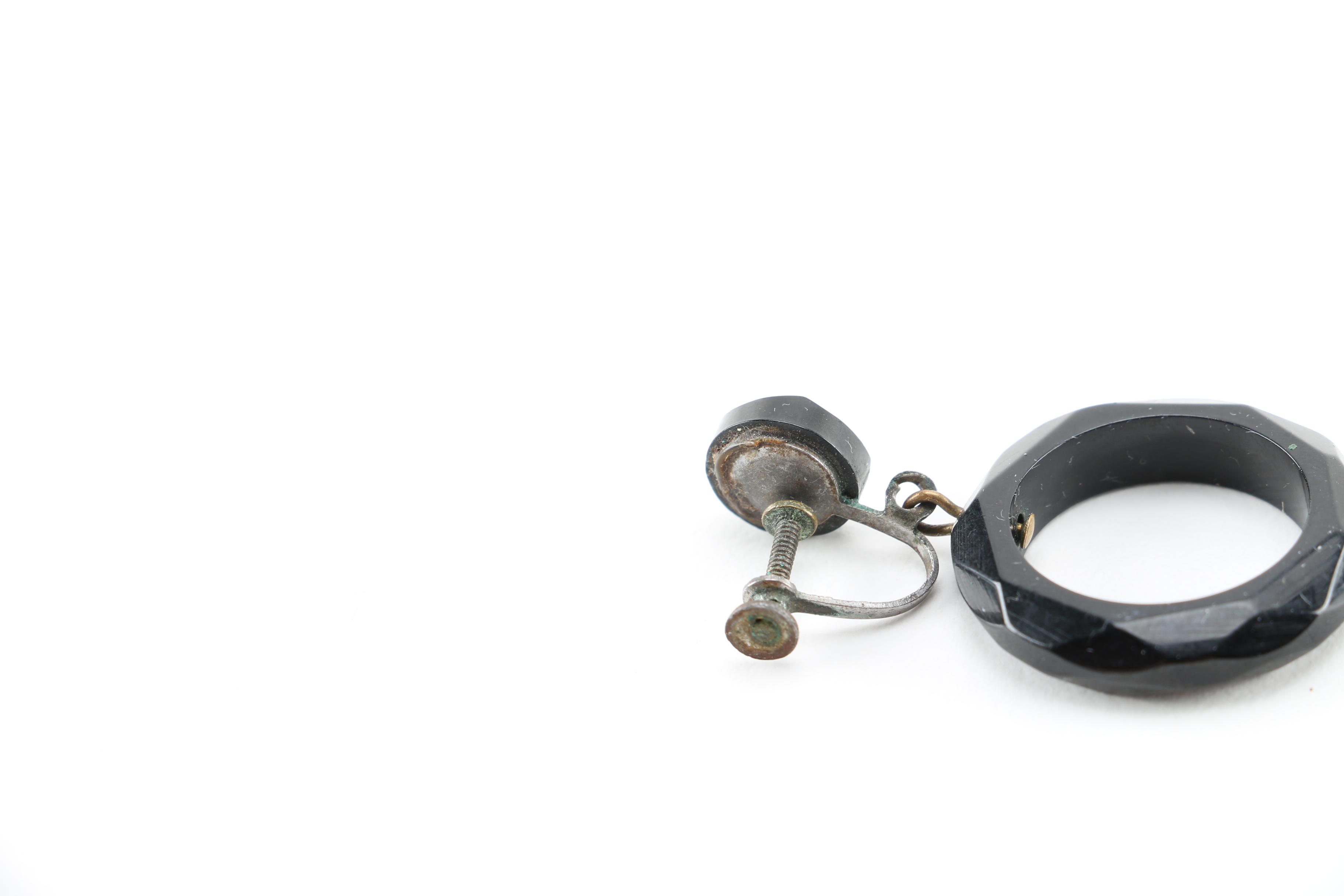 Bakelite Earrings and Brooches Including Miriam Haskell