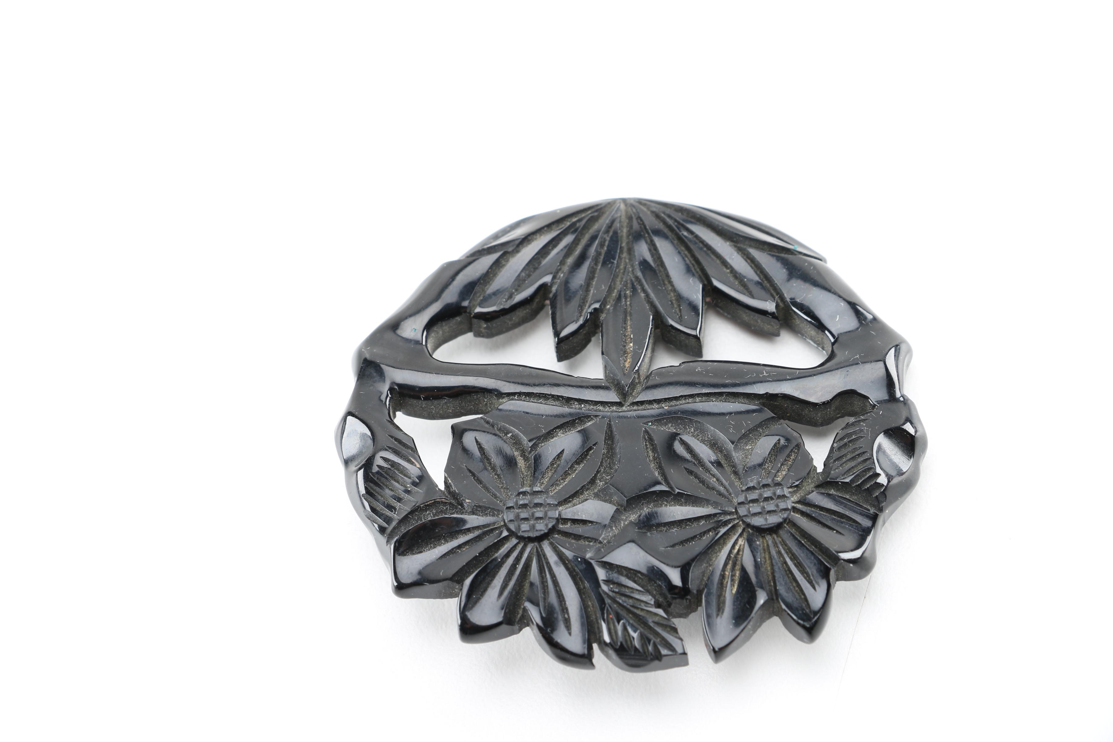 Bakelite Earrings and Brooches Including Miriam Haskell