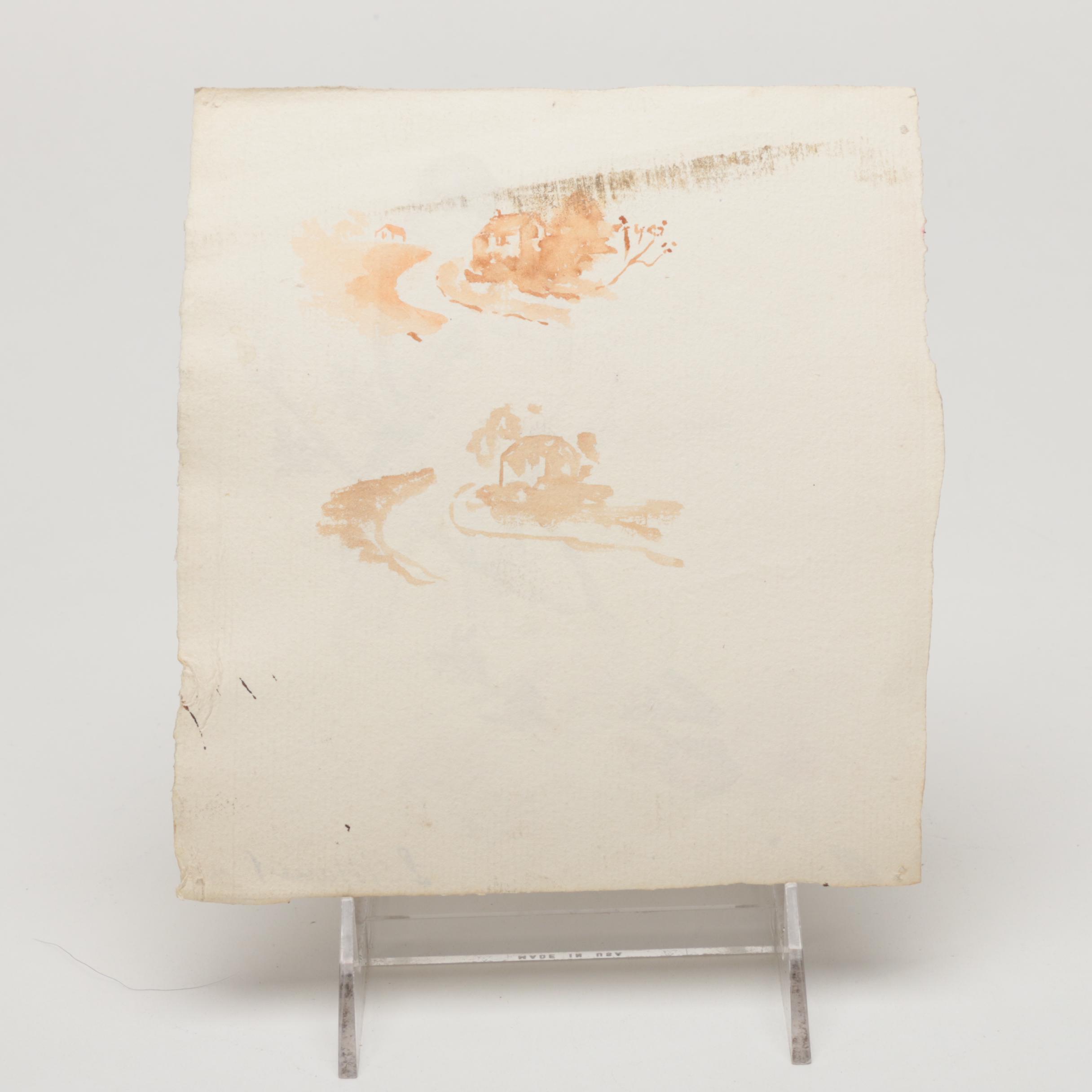 L. Manet Watercolor Painting on Laid Paper of Birds