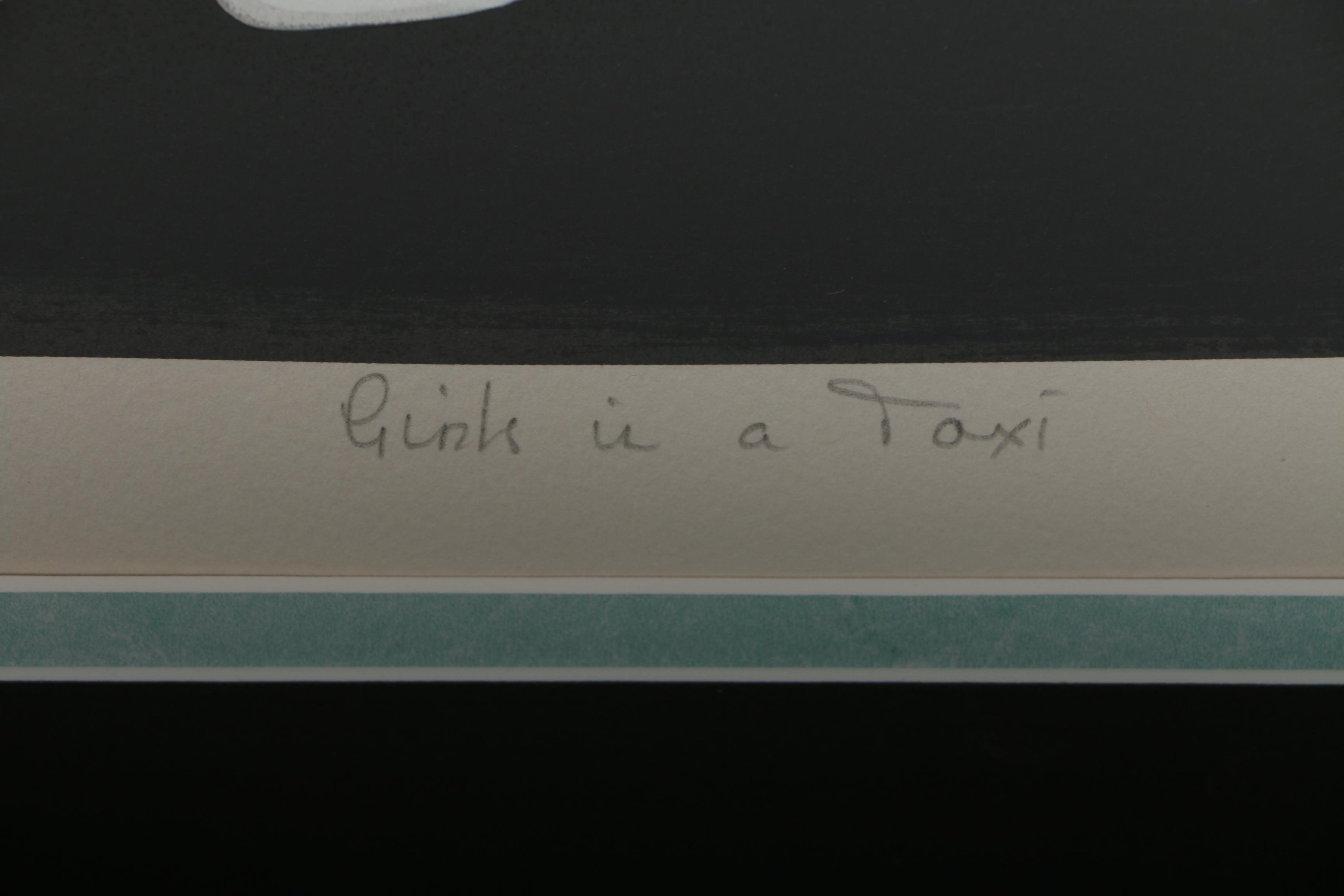 Beryl Cook Limited Edition Giclée After Painting "Girls in a Taxi"