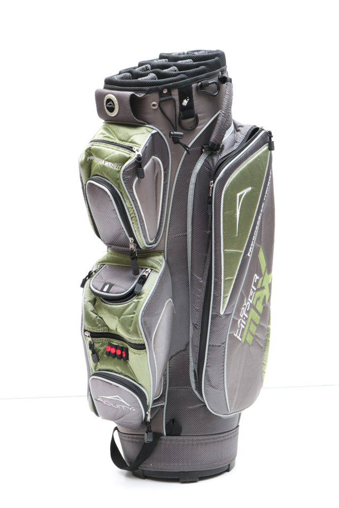 Acuity Two Wheel Golf Push Pull Cart with Golf Equipment