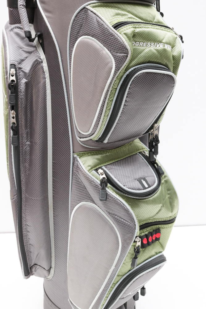 Acuity Two Wheel Golf Push Pull Cart with Golf Equipment