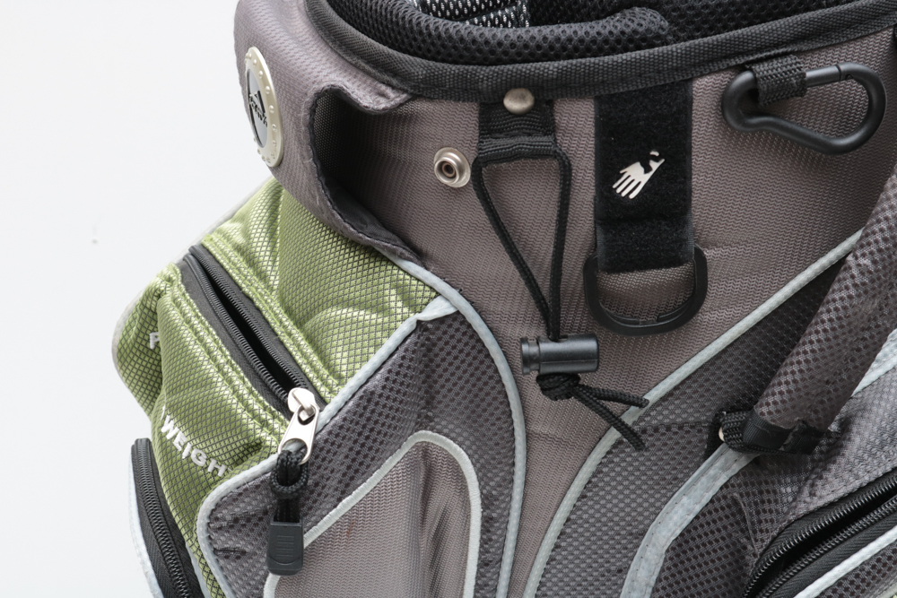 Acuity Two Wheel Golf Push Pull Cart with Golf Equipment