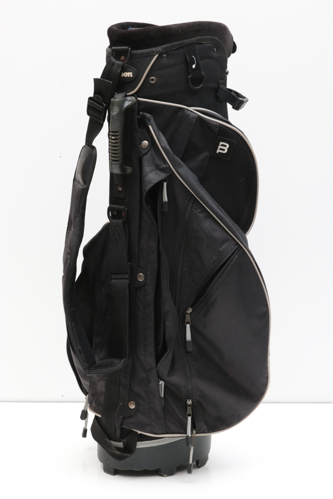 Foldable Two Wheel Push/Pull Wilson Golf Cart with Wilson Bag and Variety of Clubs