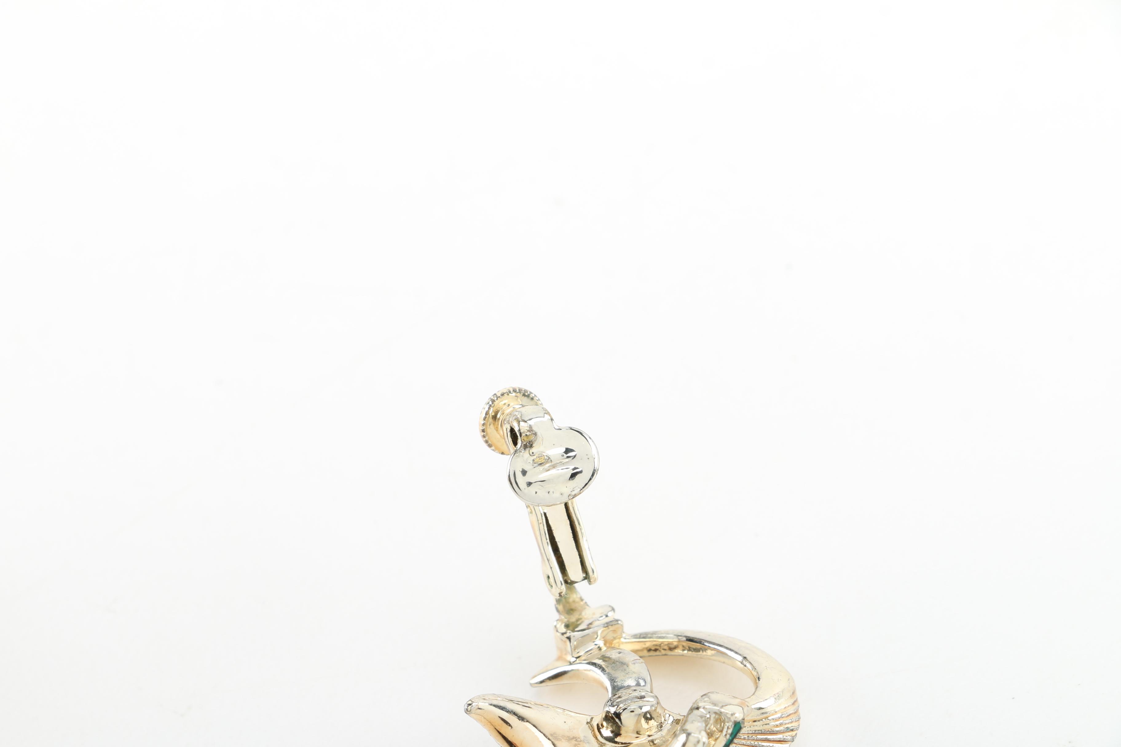 Gold Tone and Green Costume Jewelry featuring Boucher