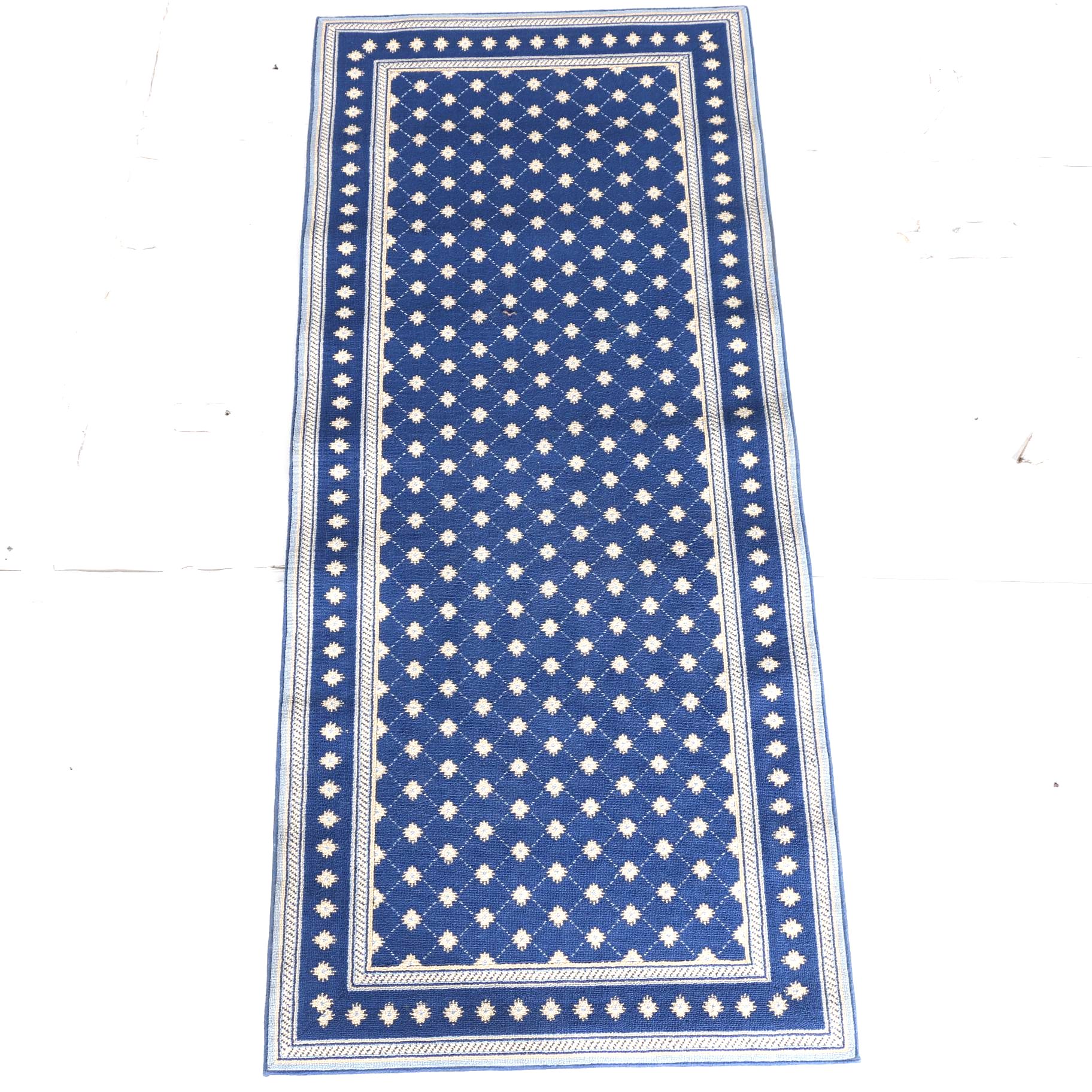 Machine-Made Royal Blue Runner