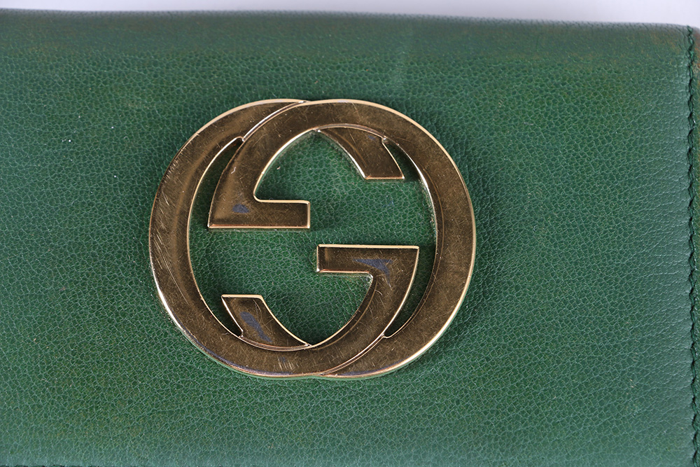 Gucci Wallet in Green Leather