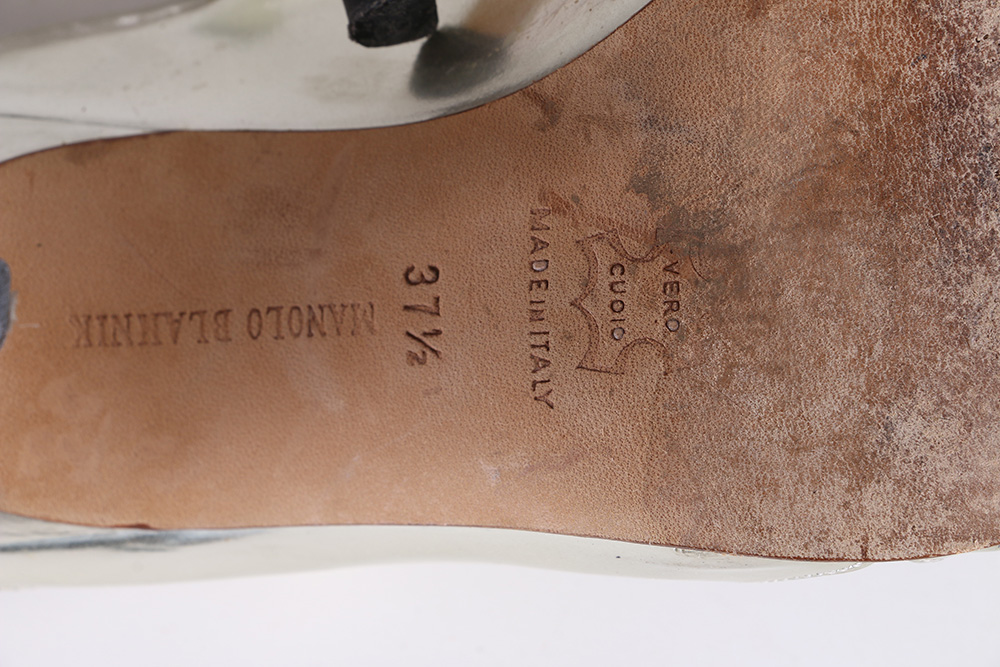 Manolo Blahnik Silver Tone Heels