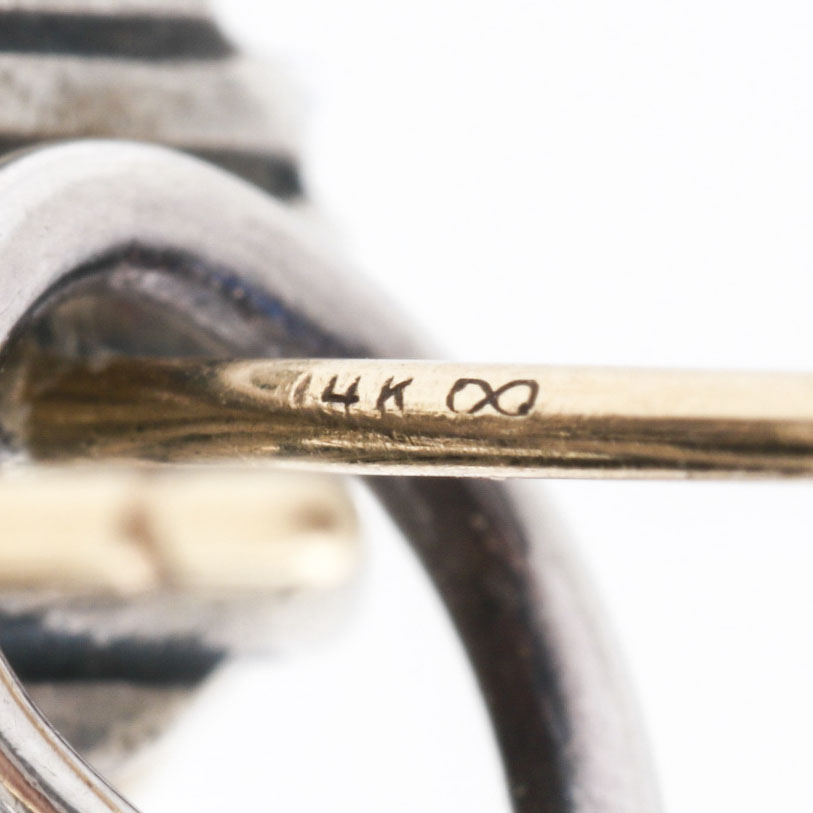 David Yurman Sterling Silver and 14K Yellow Gold Classic Cable Earrings