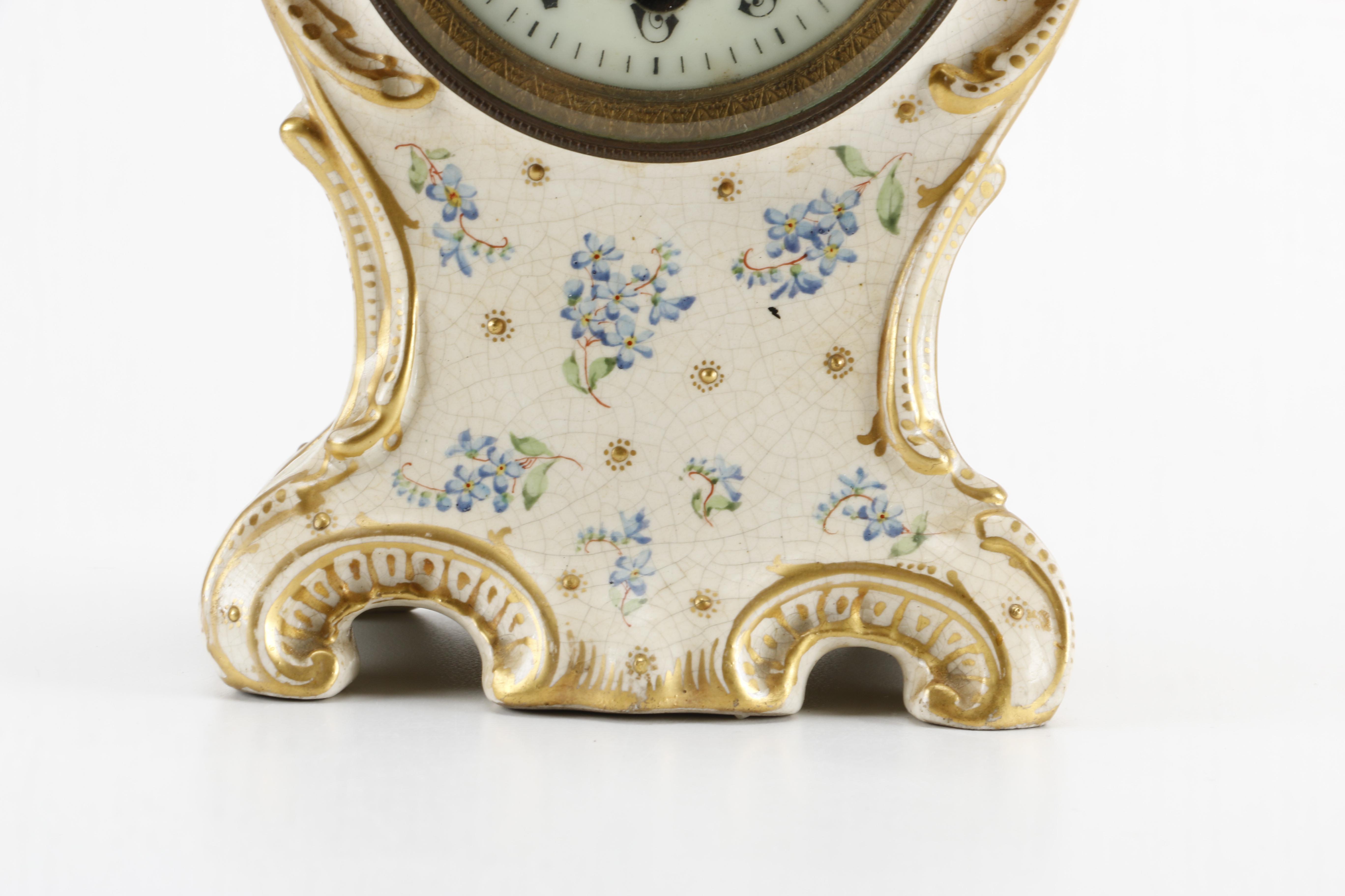 Early 20th Century Harris & Shafer Ceramic Mantel Clock
