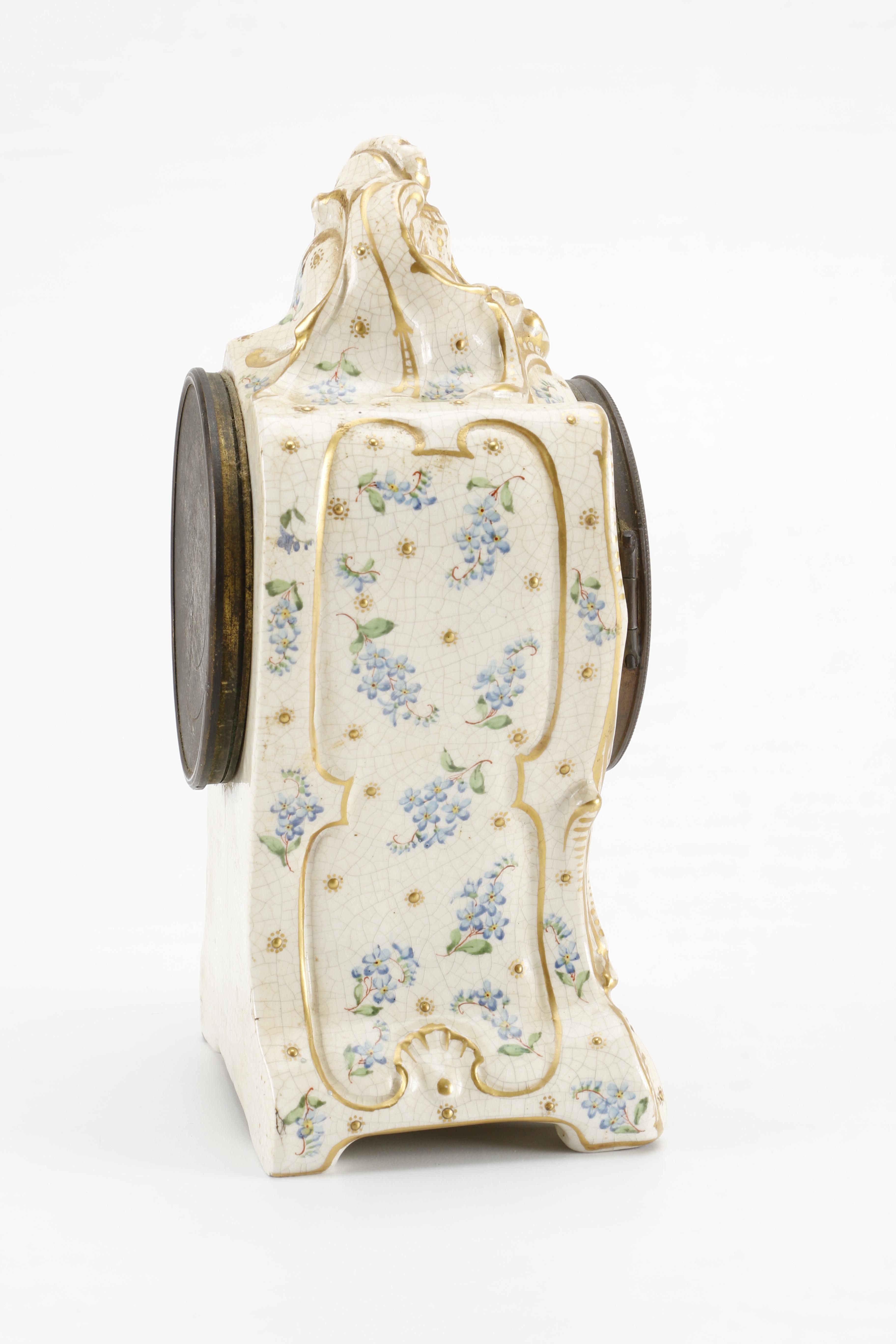 Early 20th Century Harris & Shafer Ceramic Mantel Clock