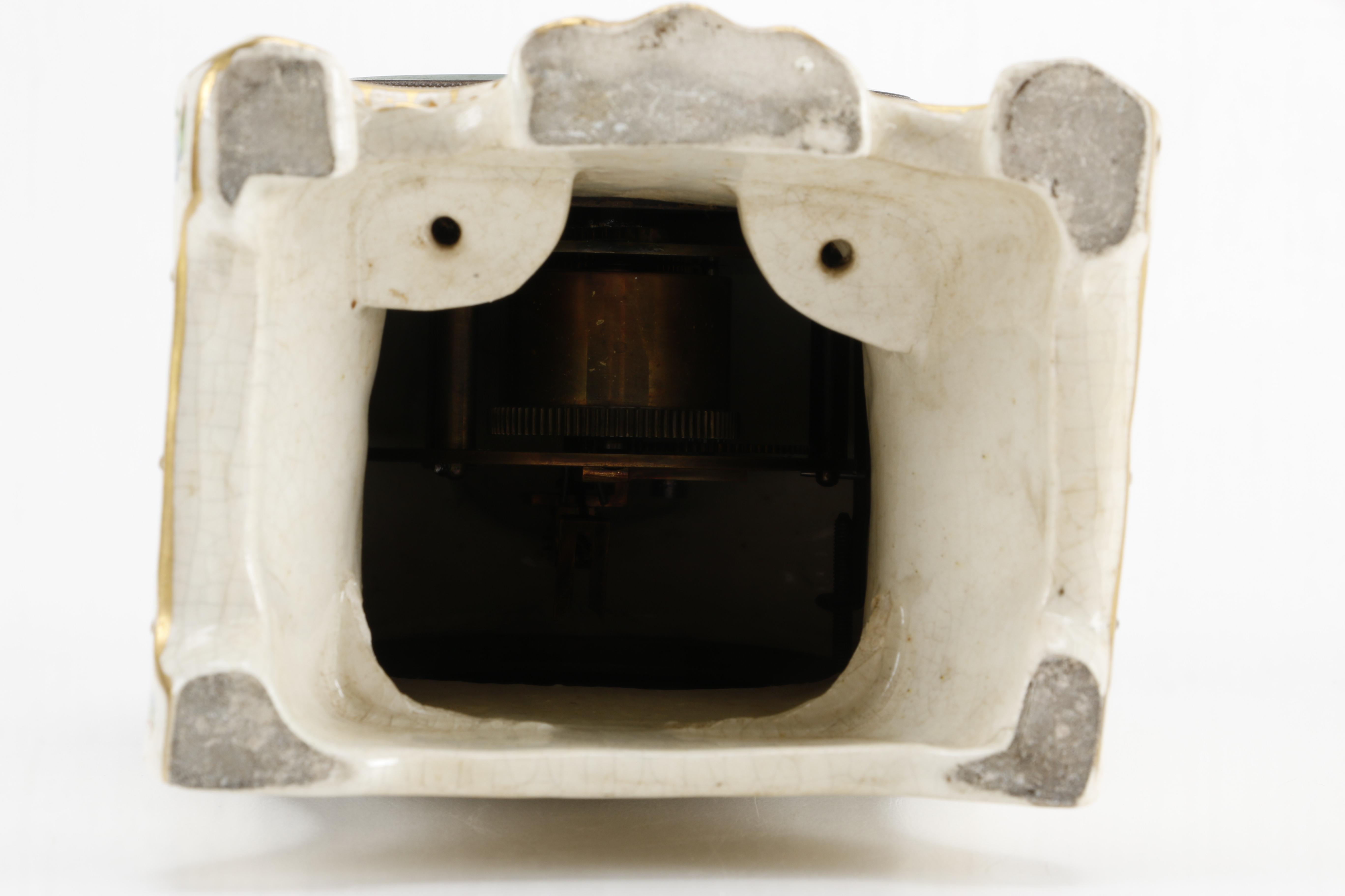 Early 20th Century Harris & Shafer Ceramic Mantel Clock