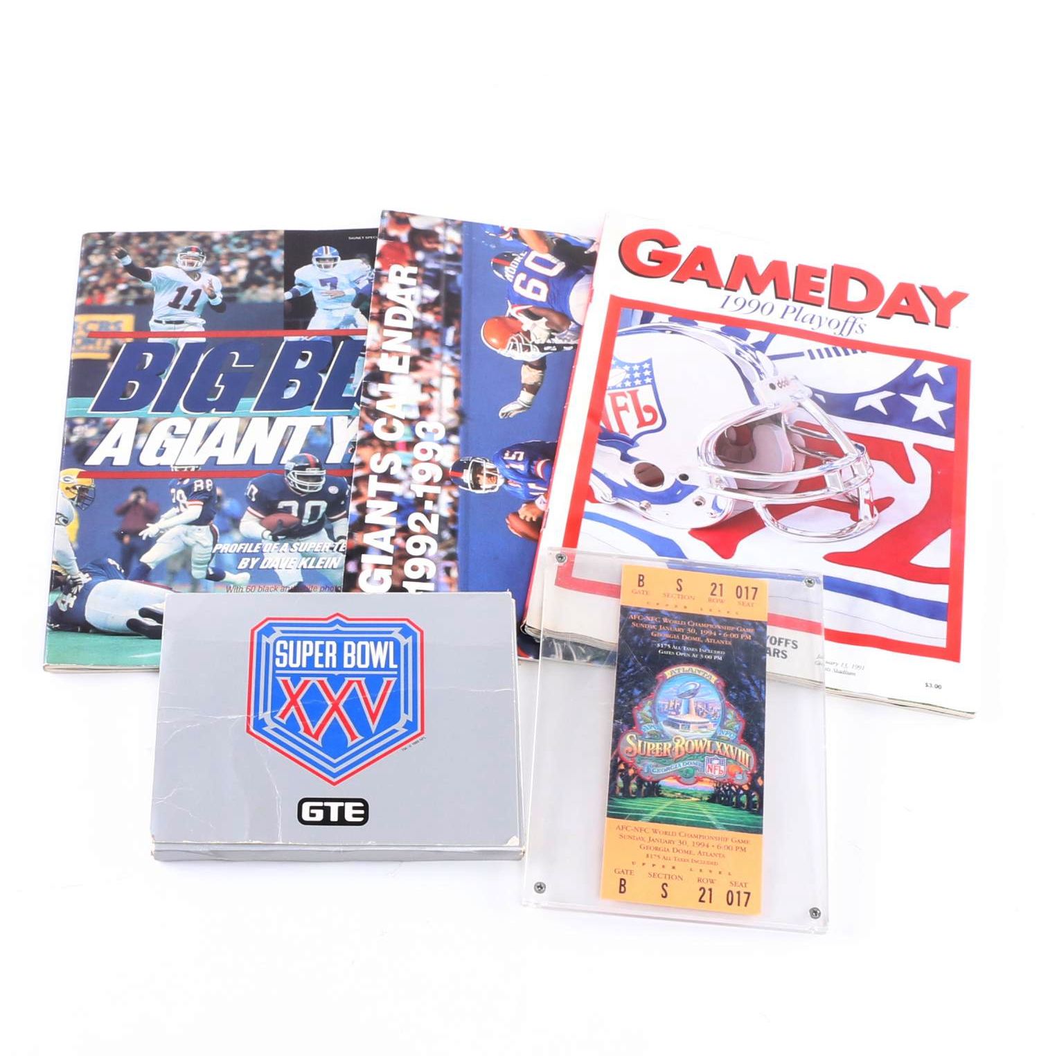 New York Giants Super Bowl and Other Memorabilia