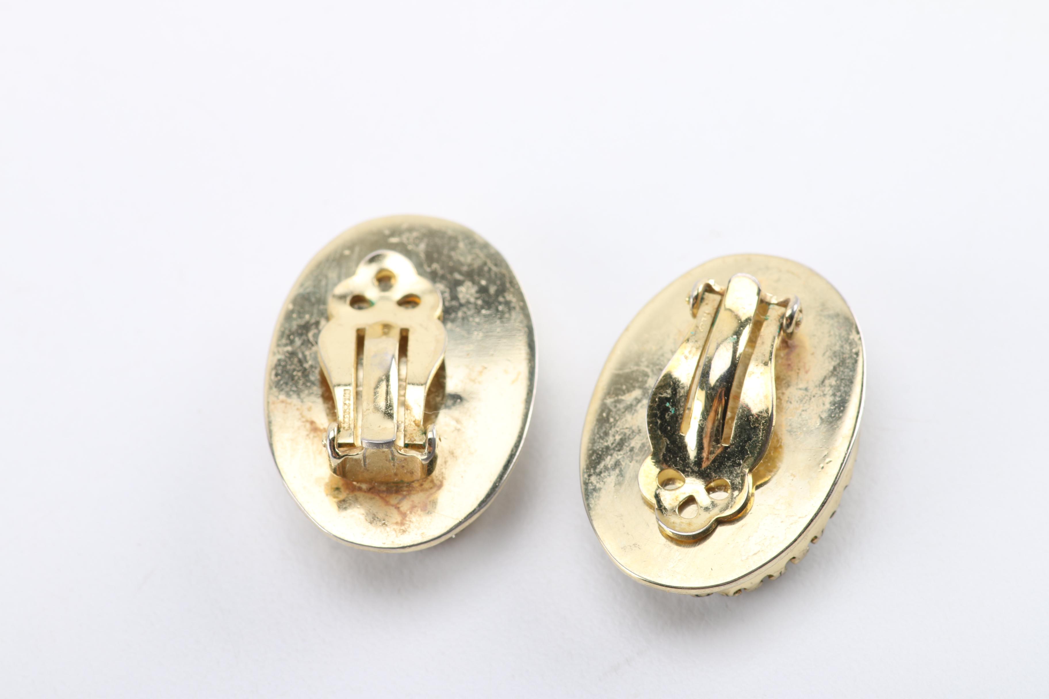 Gold Tone Jewelry Selection Including Shell Accent Bracelet