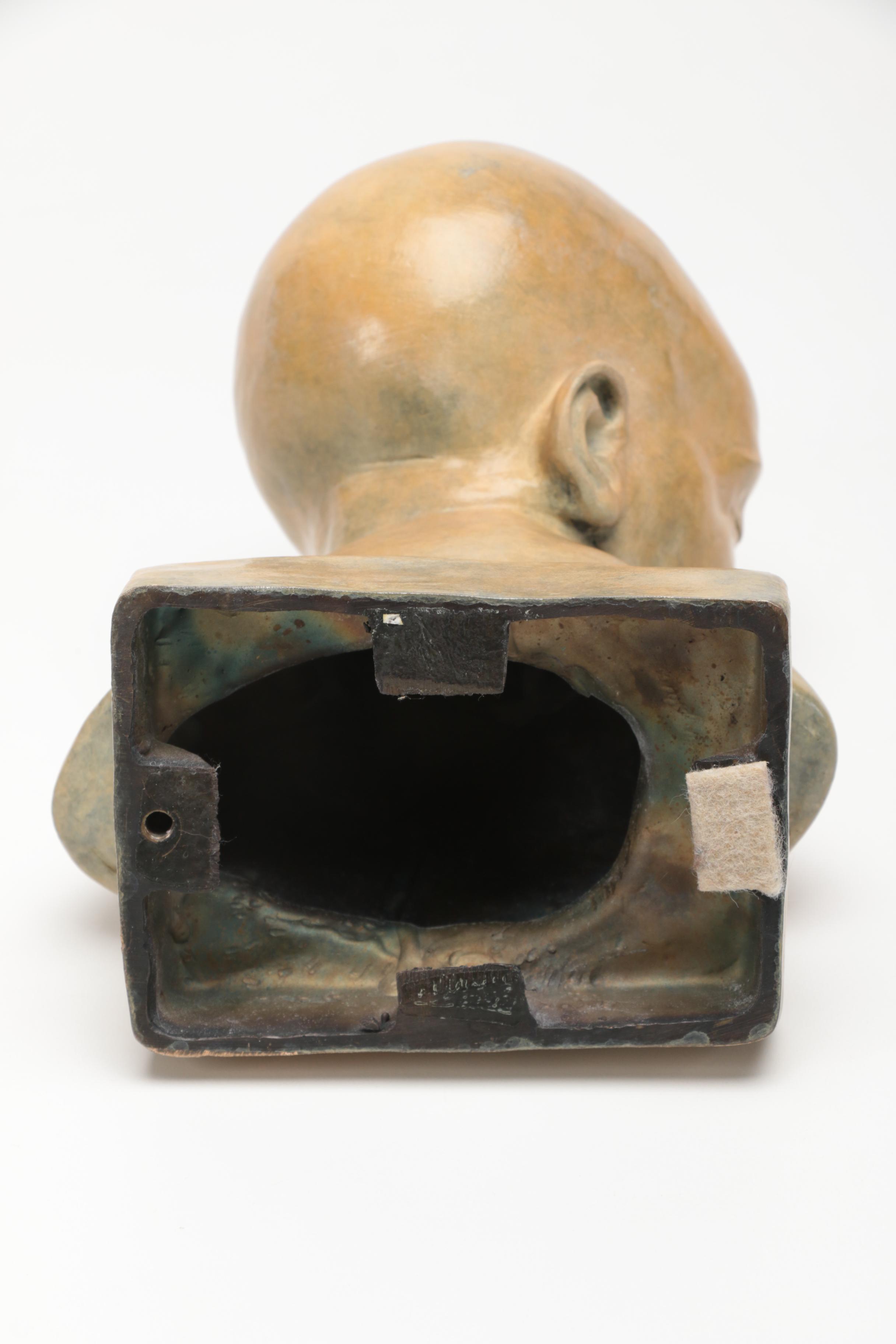 Danielle Anjou  Reproduction Sculpture After Aimé Jules Dalou's "Buste d’Enfant Endormi"