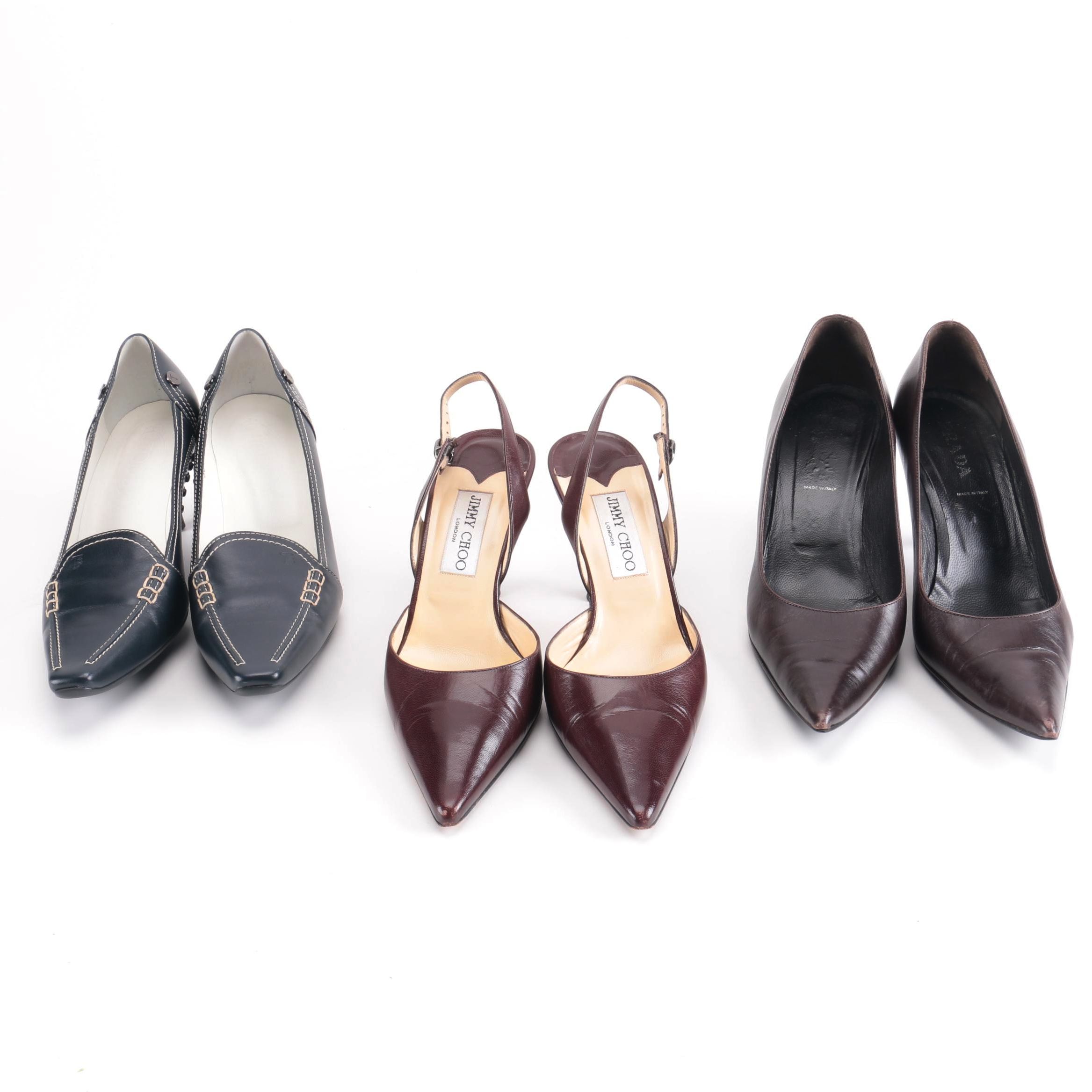 Collection of Heels Including Prada