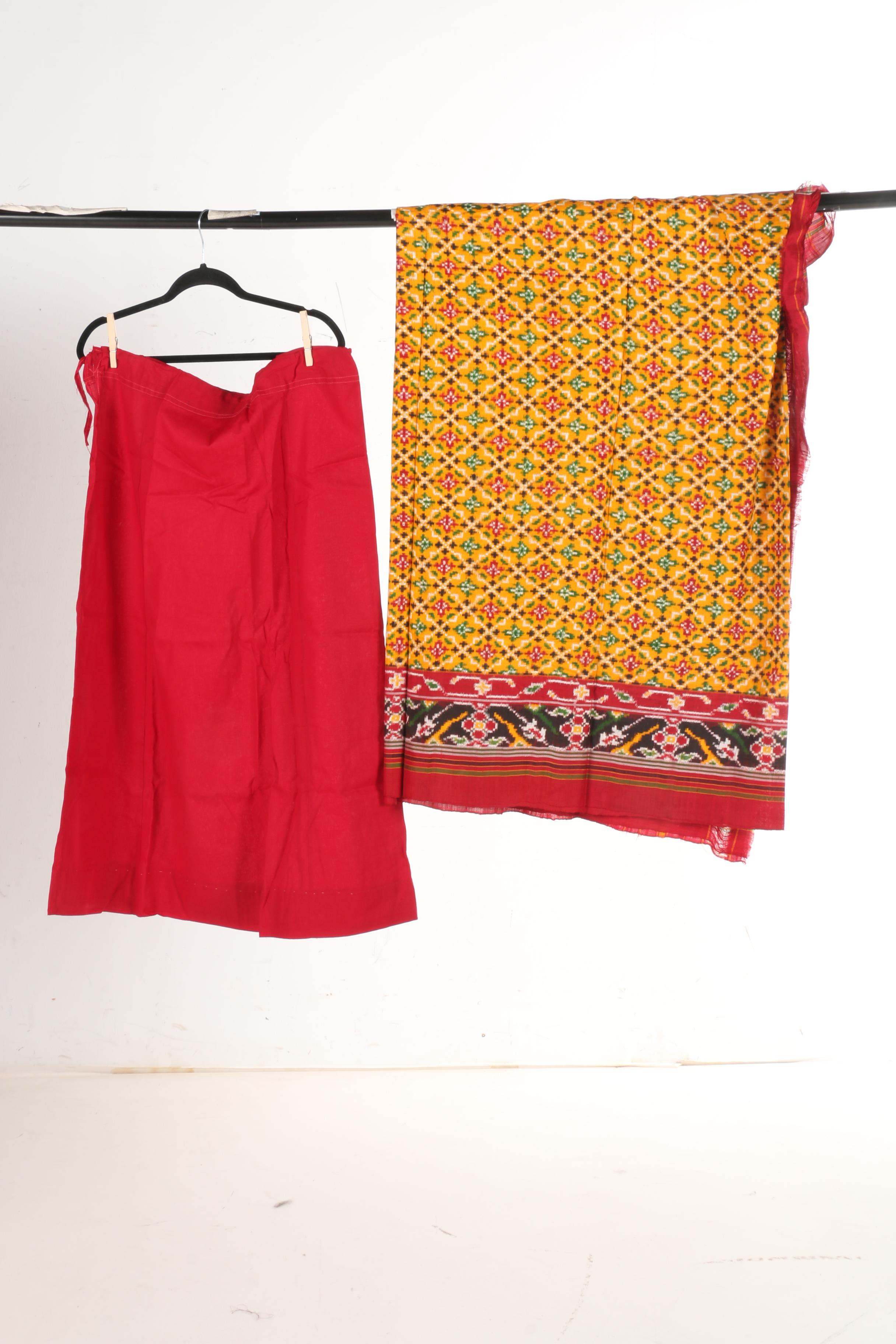 Collection of Saris and Sari Material