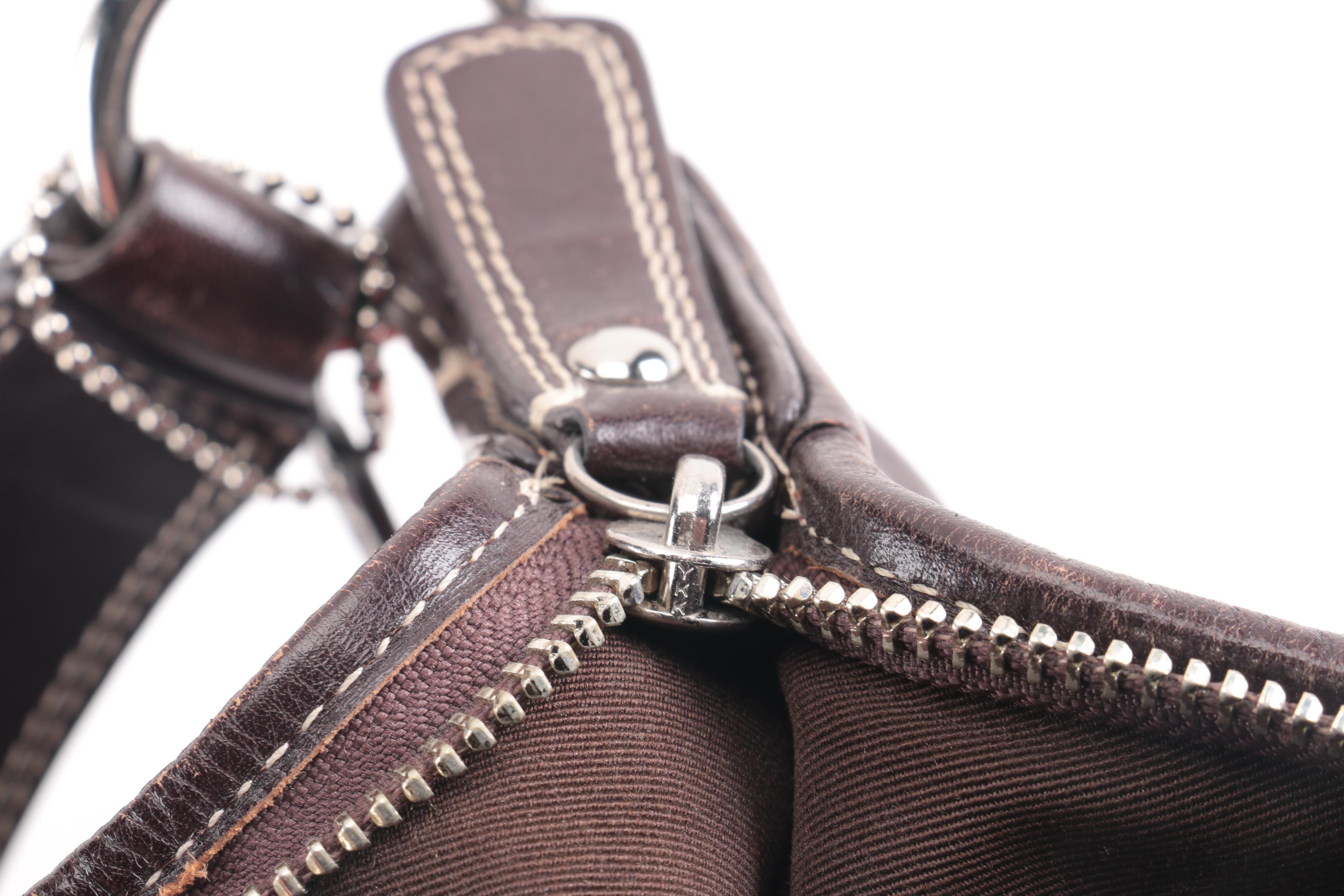 Coach Red Signature Hampton Hobo Bag