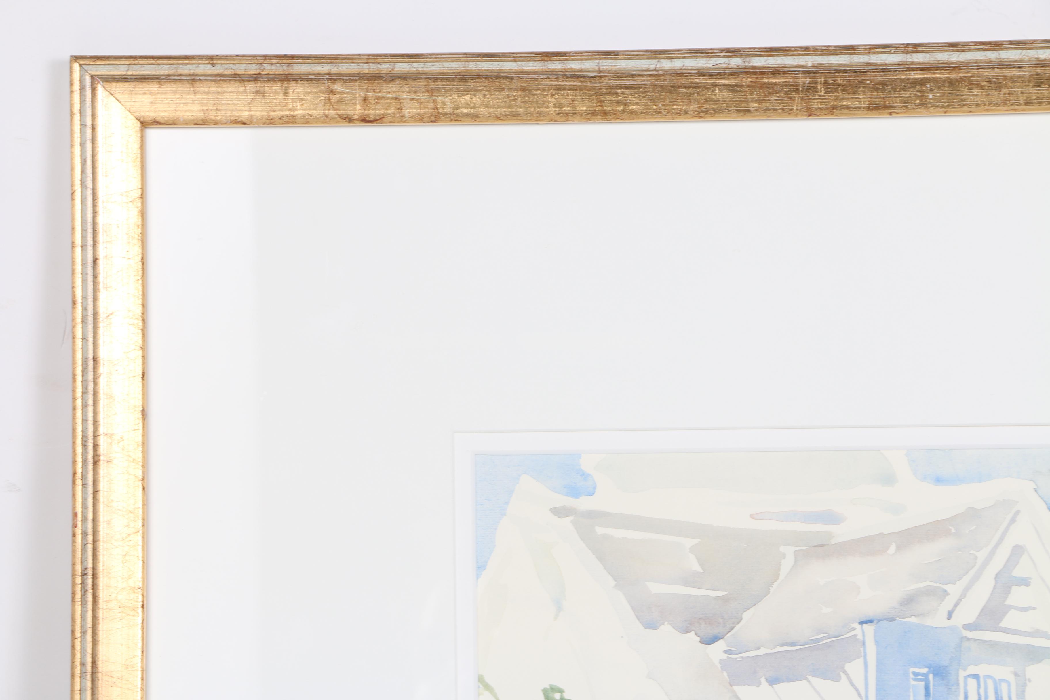 Elizabeth Berry Watercolor Painting of a Garden