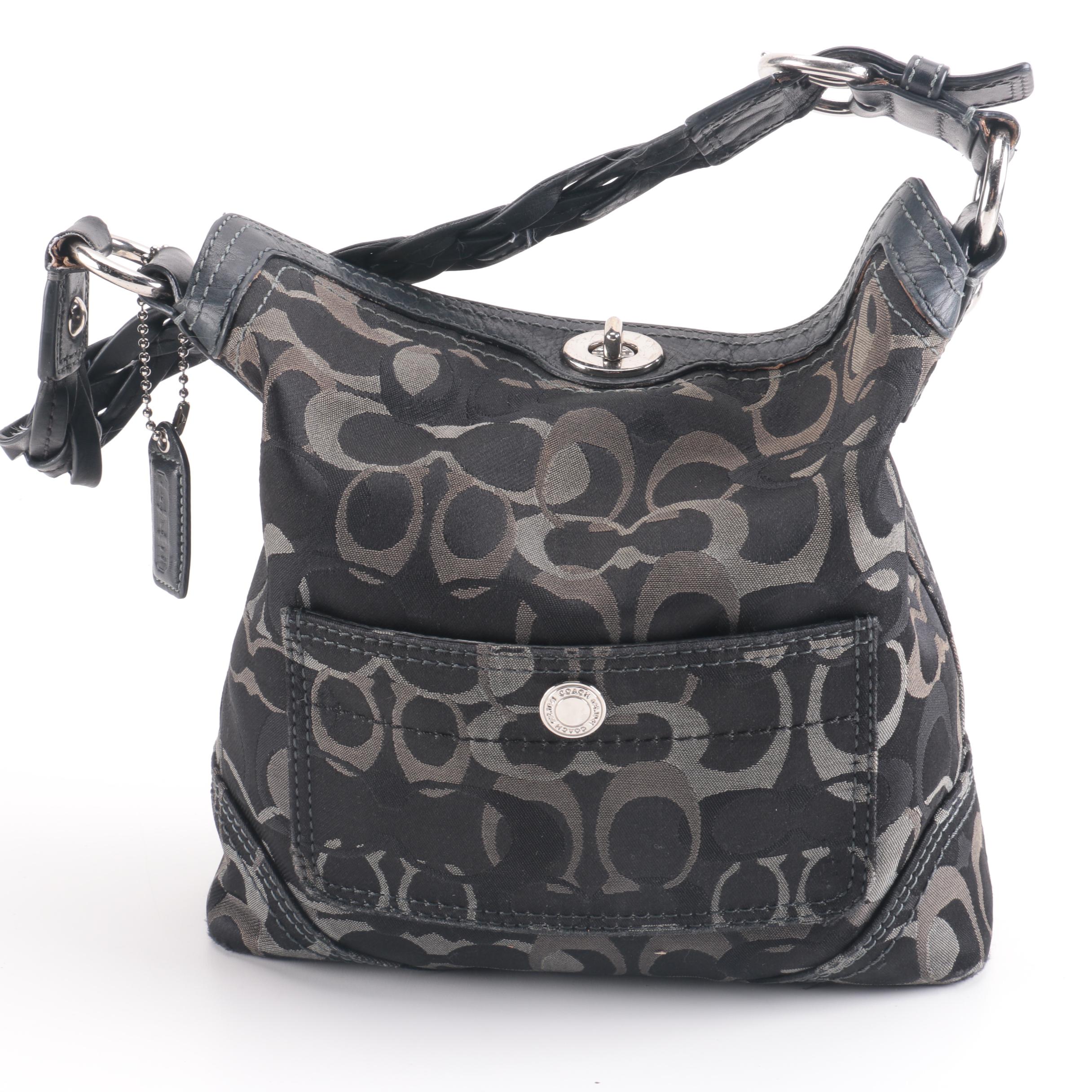 Coach Chelsea Optic Turn Lock Shoulder Hobo Bag