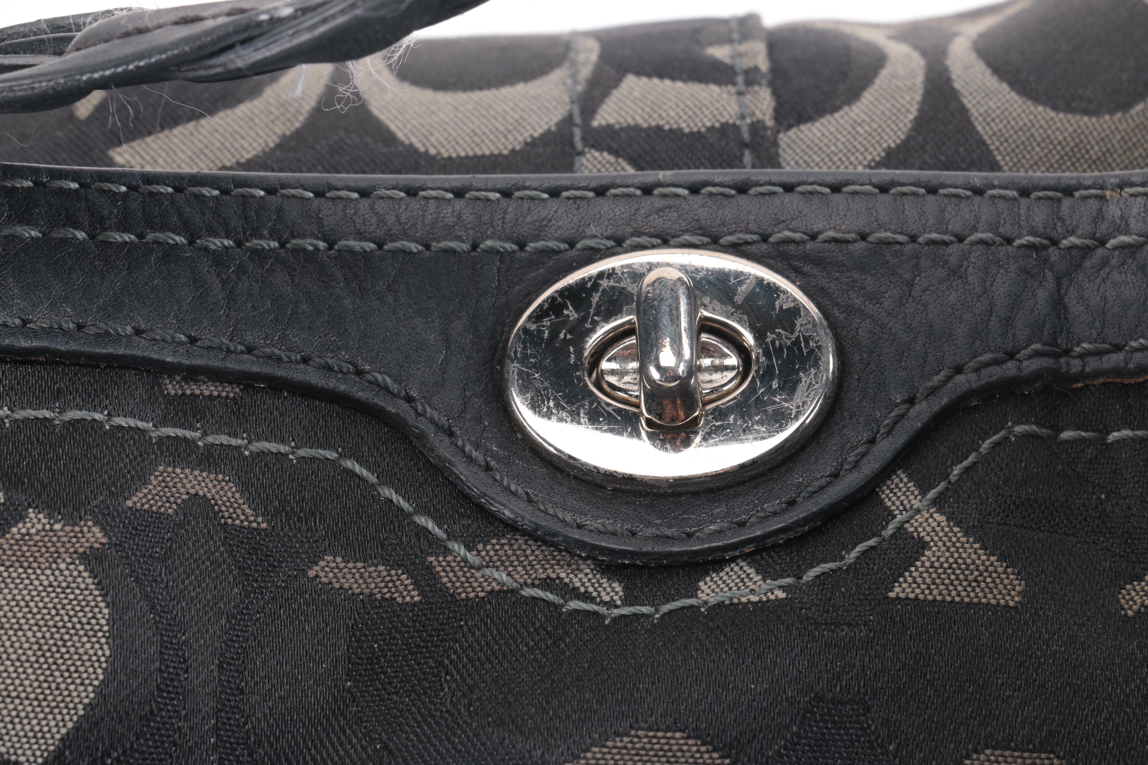 Coach Chelsea Optic Turn Lock Shoulder Hobo Bag