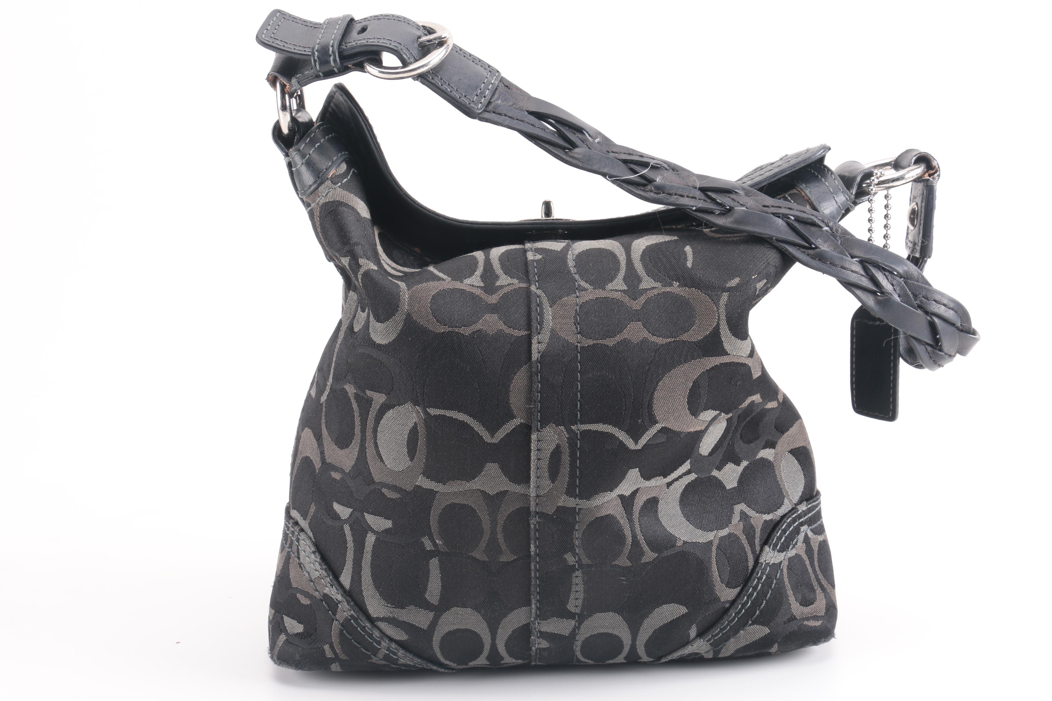 Coach Chelsea Optic Turn Lock Shoulder Hobo Bag