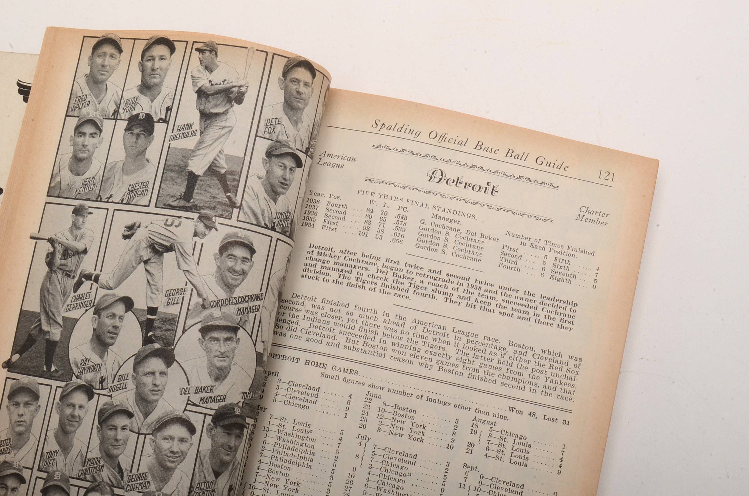 1939 "Spalding's Official Baseball Guide"