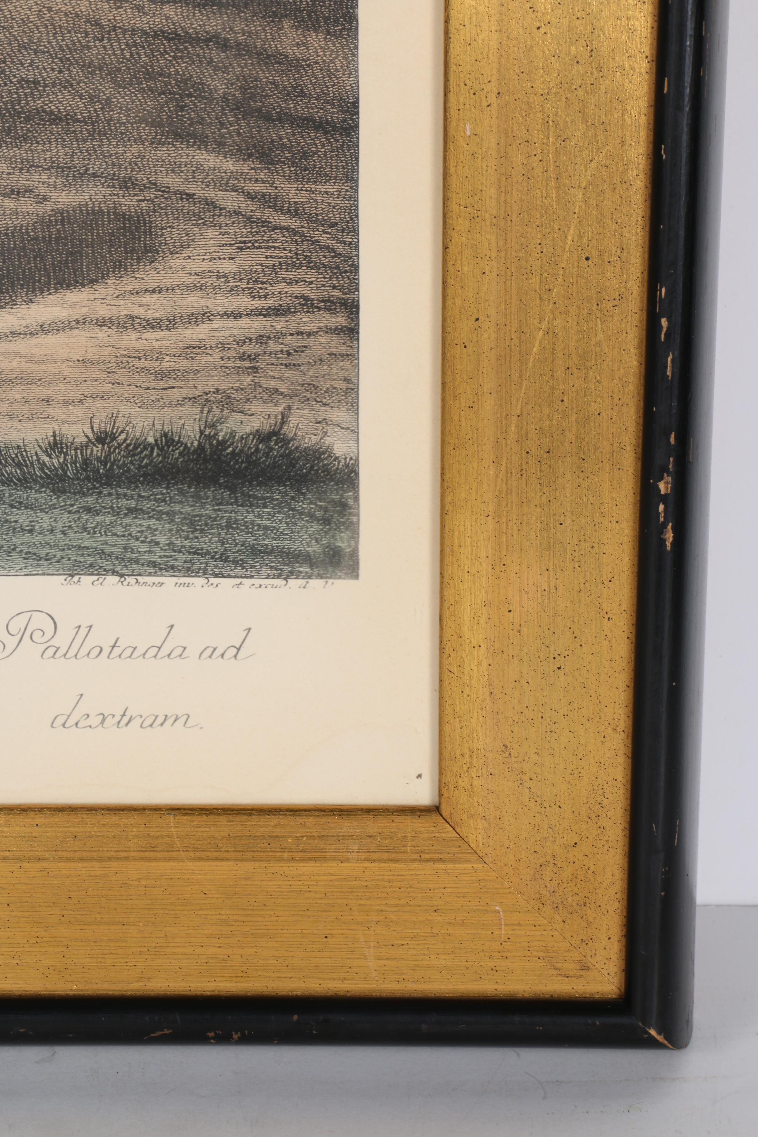 Pair of Johann Elias Ridinger Restrike Engravings