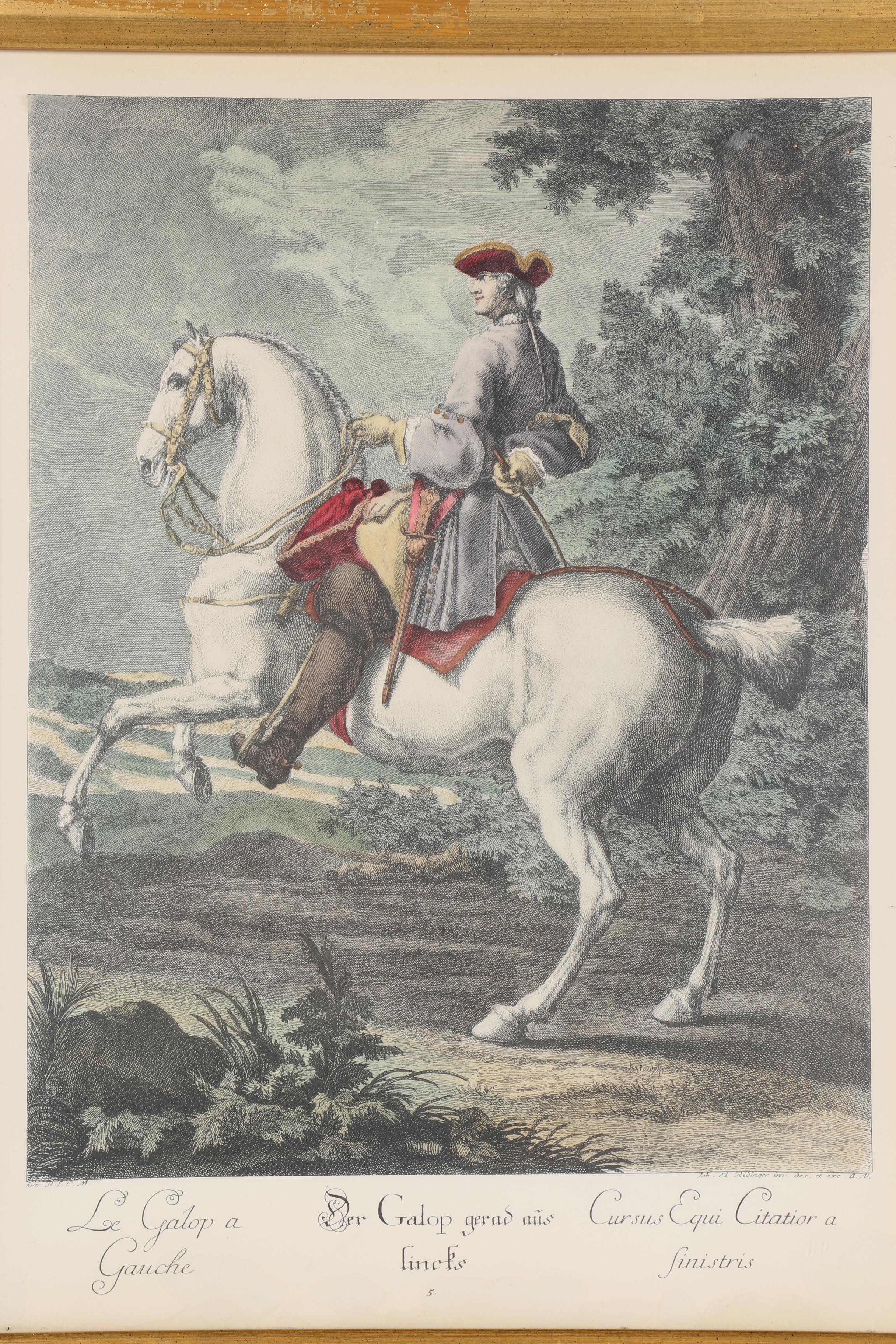 Pair of Johann Elias Ridinger Restrike Engravings