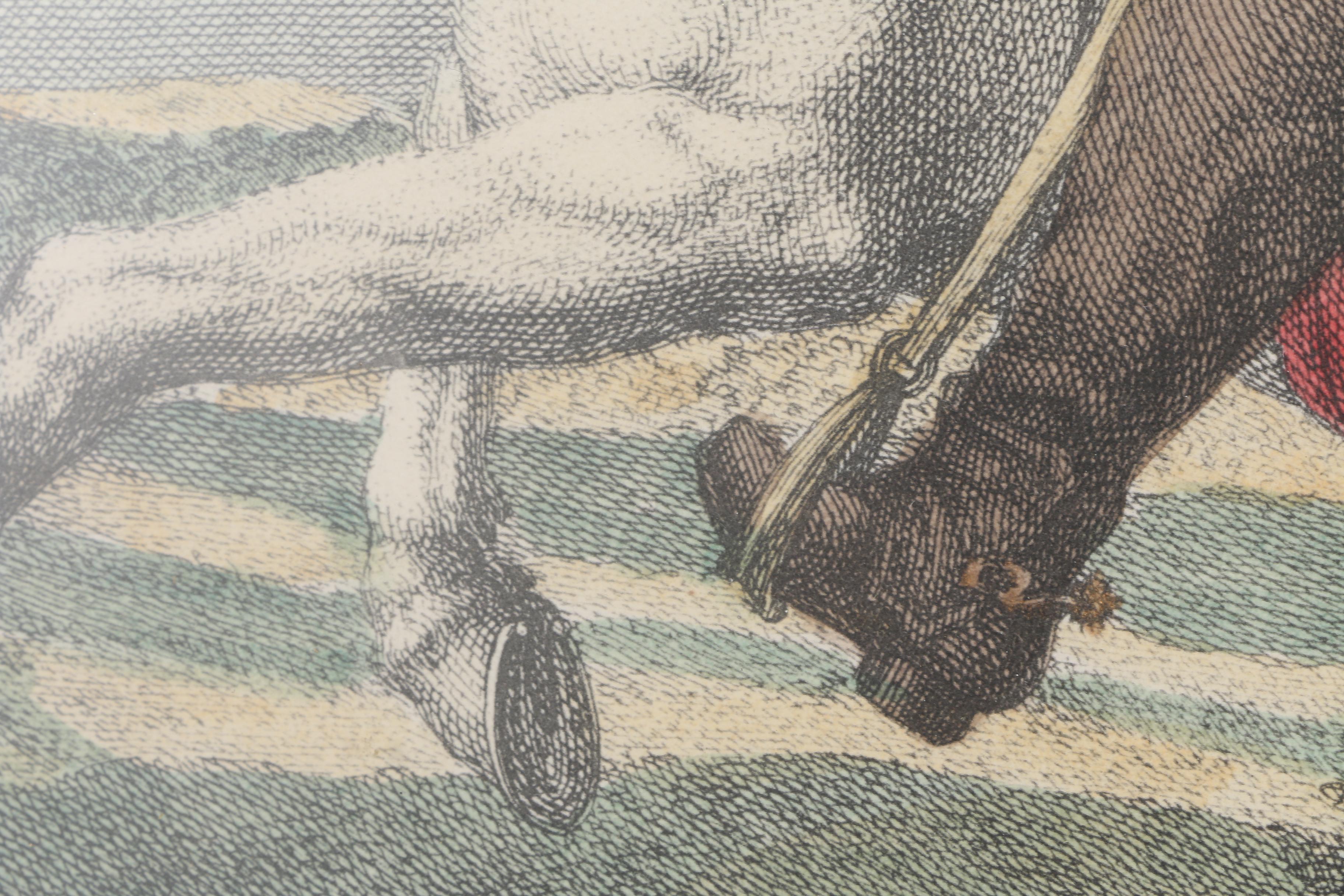 Pair of Johann Elias Ridinger Restrike Engravings