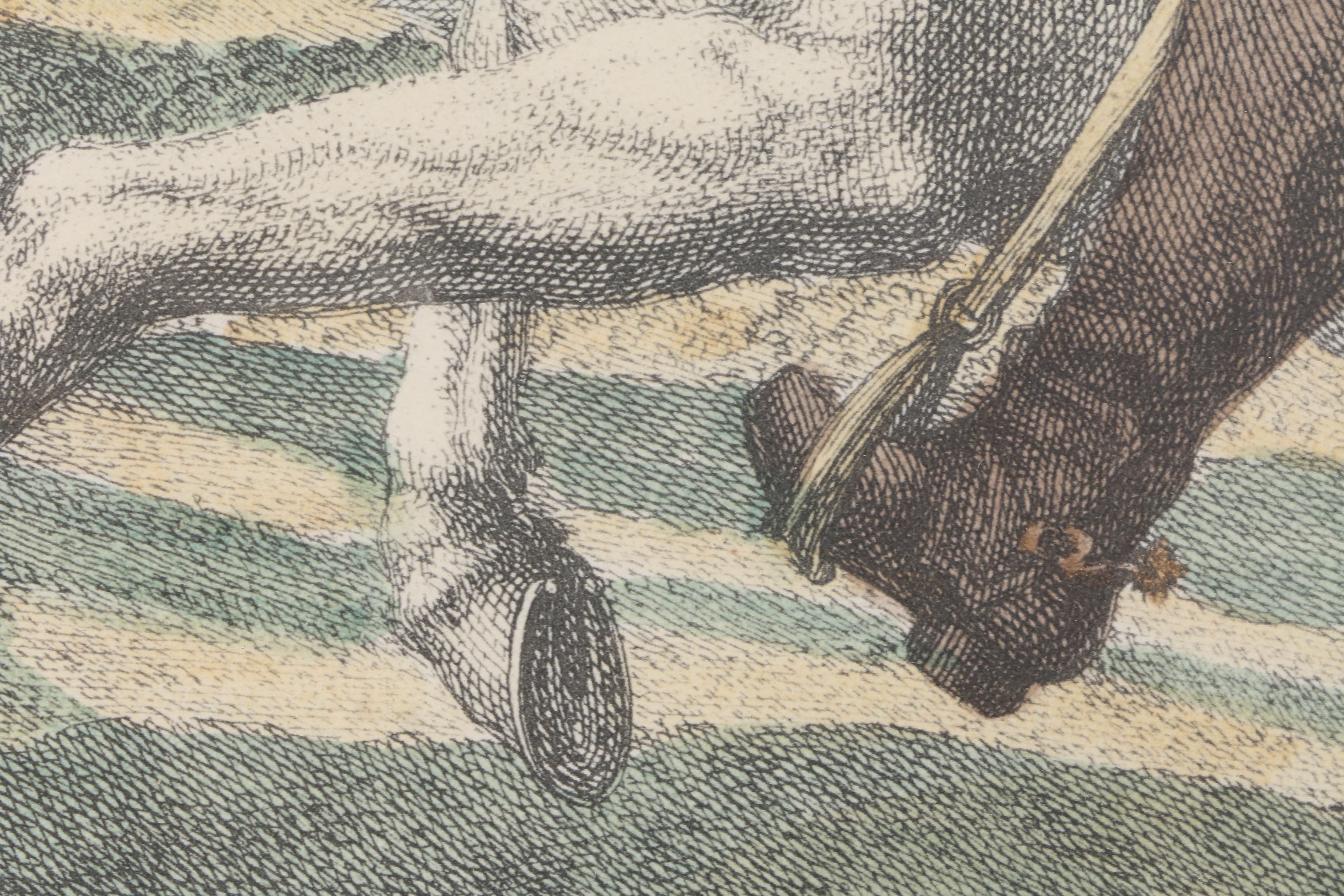 Pair of Johann Elias Ridinger Restrike Engravings