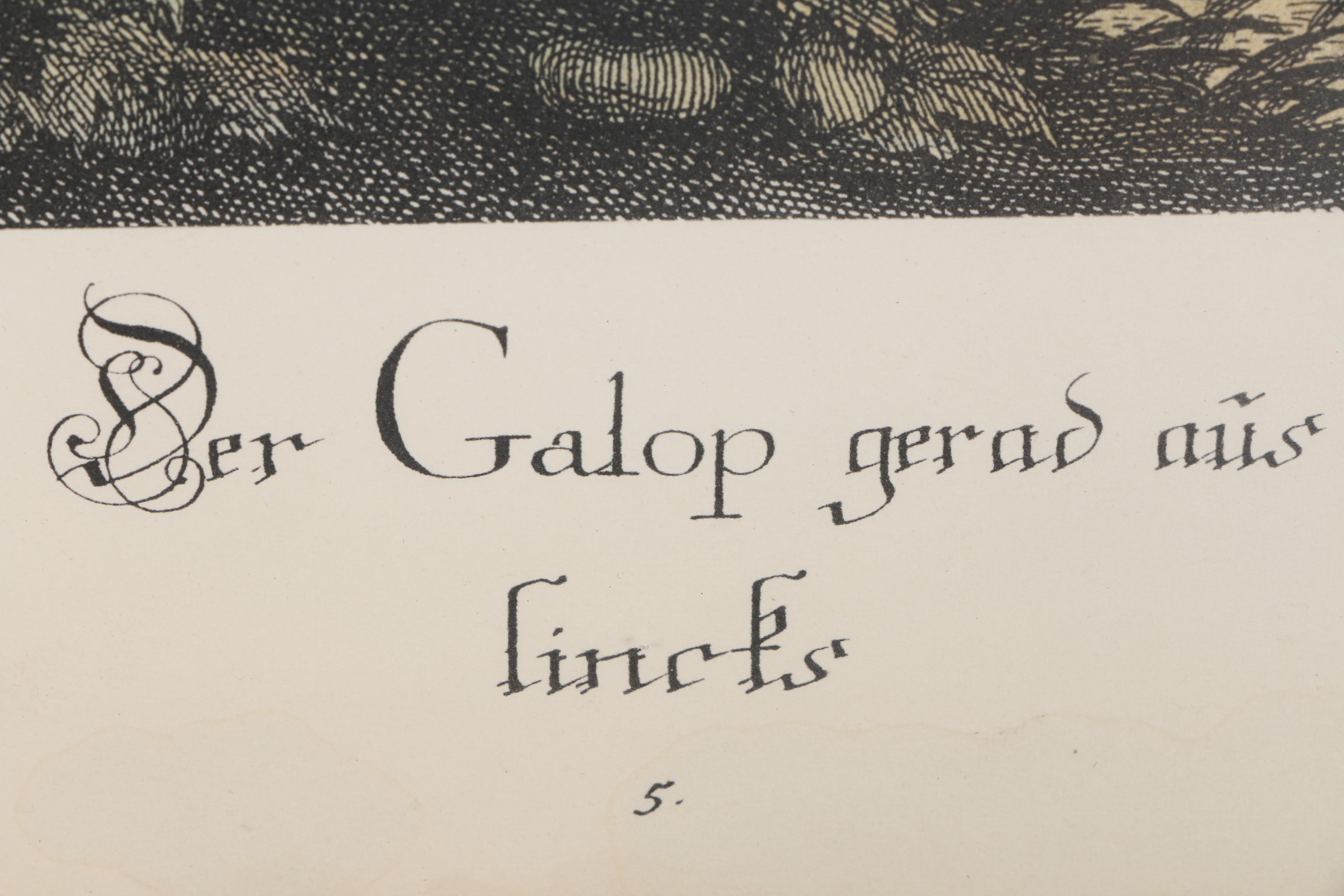 Pair of Johann Elias Ridinger Restrike Engravings